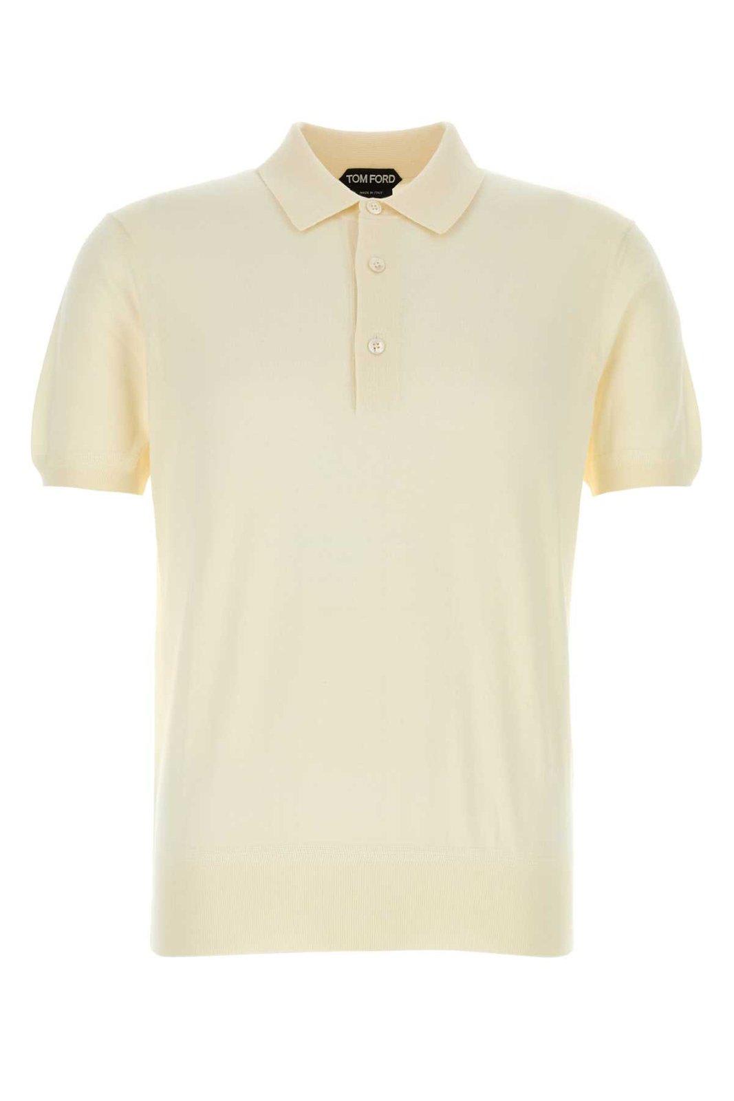 Fine Knit Short-sleeved Polo Shirt