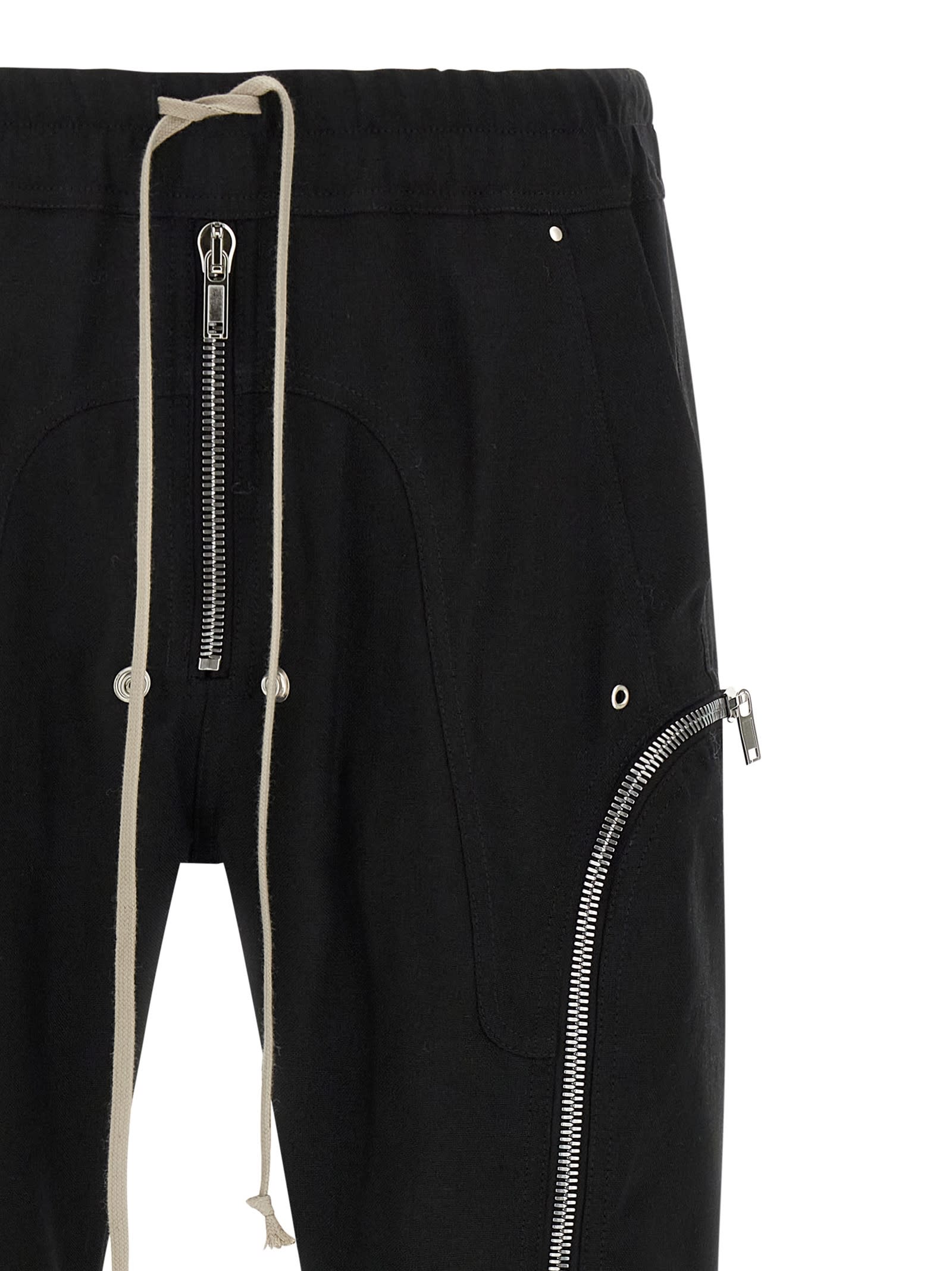 Rick Owens Black Concordians Bauhaus Cargo Pants In Black