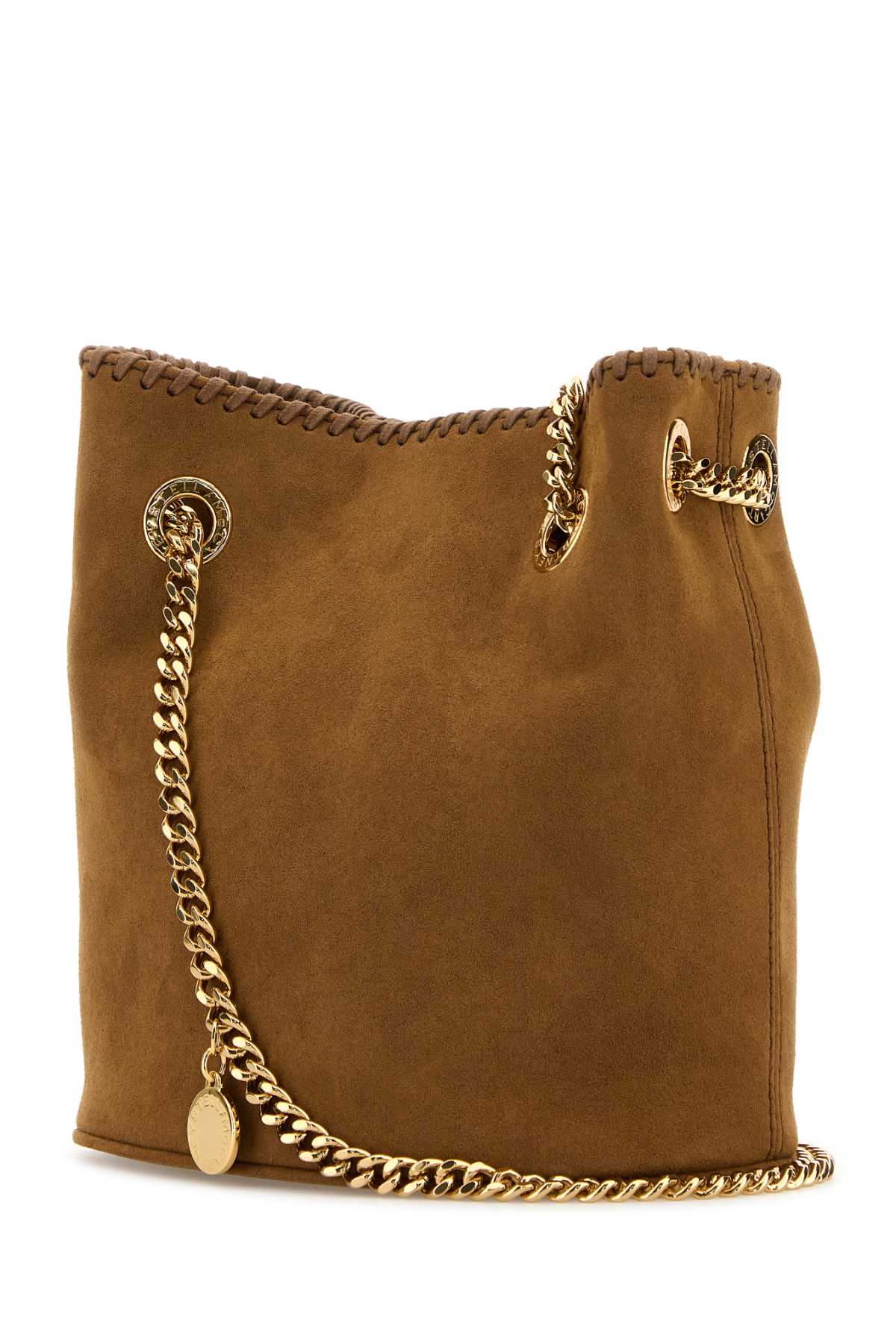 Stella Mccartney Biscuit Alter Suede Bucket Bag In Brandy