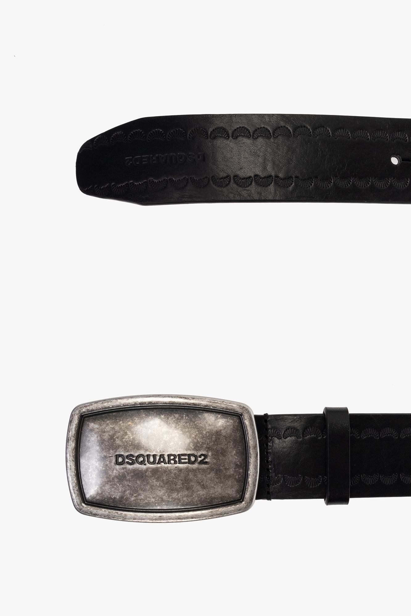 Shop Dsquared2 Leather Belt In Black