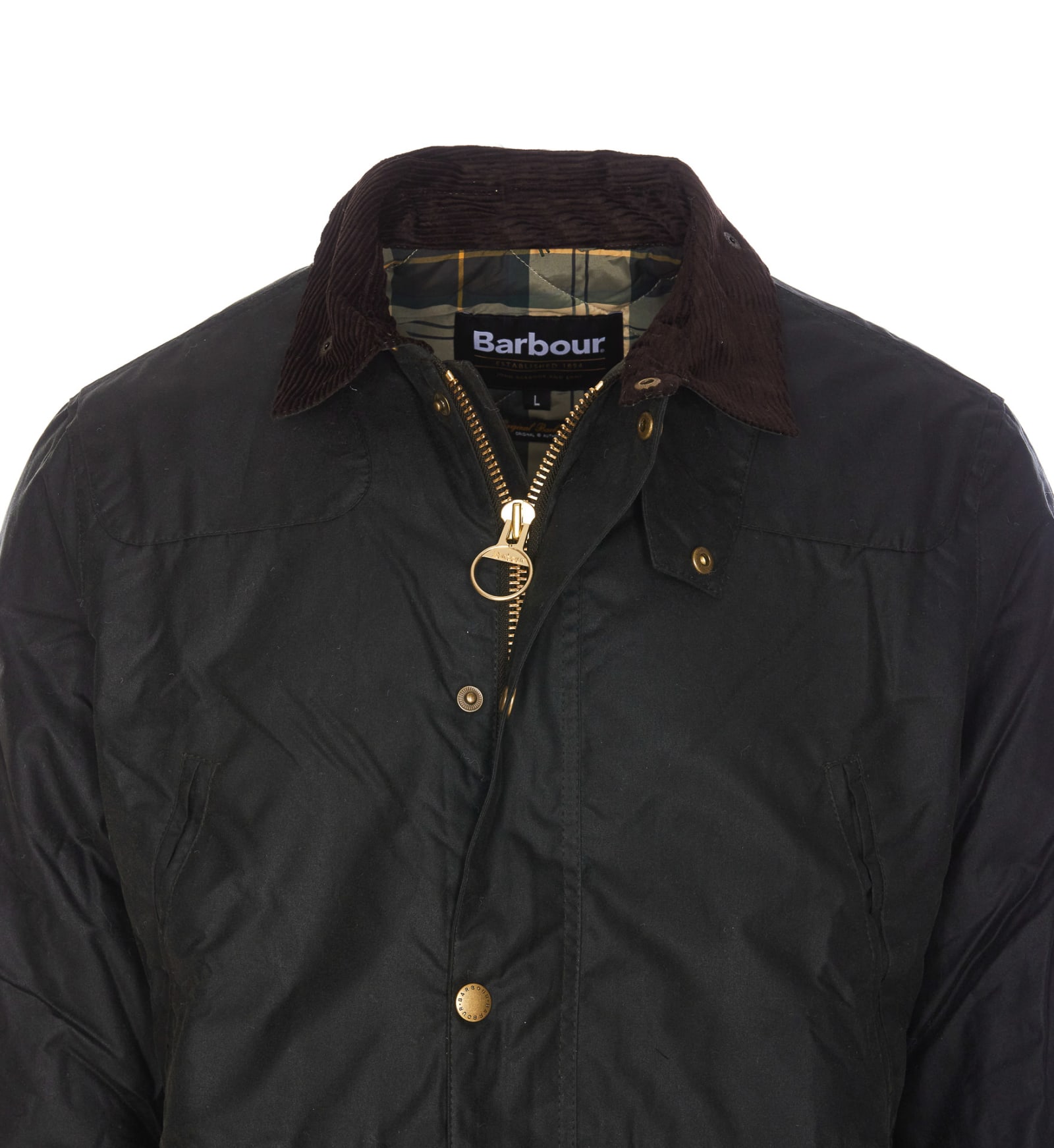 Shop Barbour Reelin Wax Jacket In Green