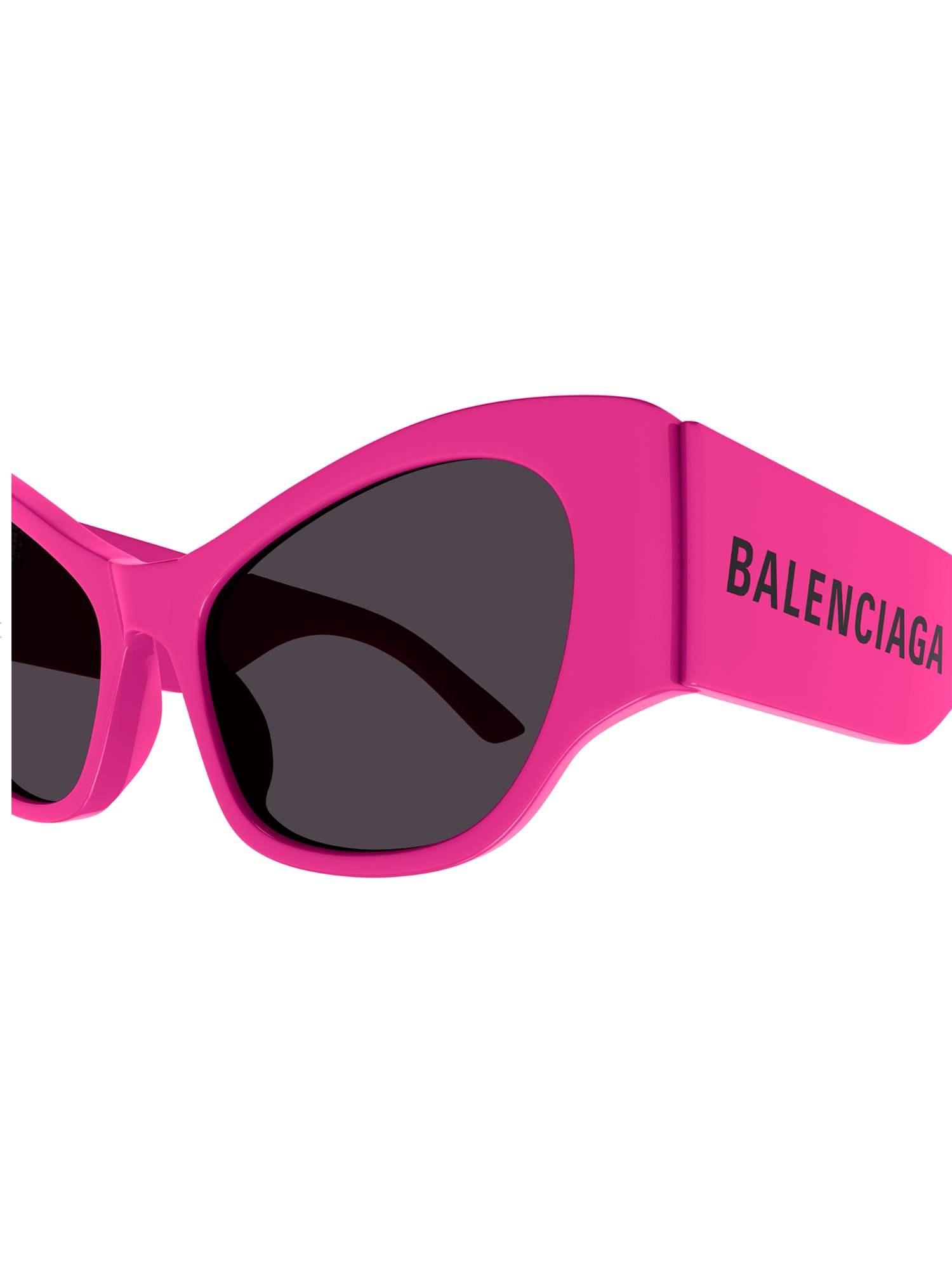 Shop Balenciaga Bb0259s Sunglasses In Fuchsia Fuchsia Grey