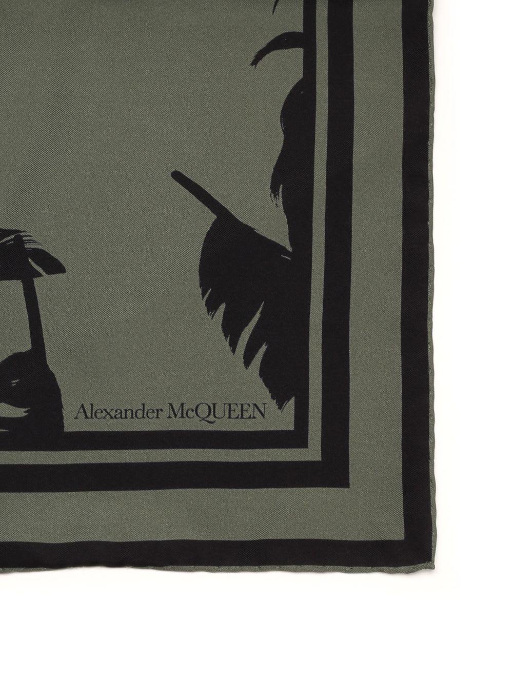 Shop Alexander Mcqueen Silk Foulard In Black