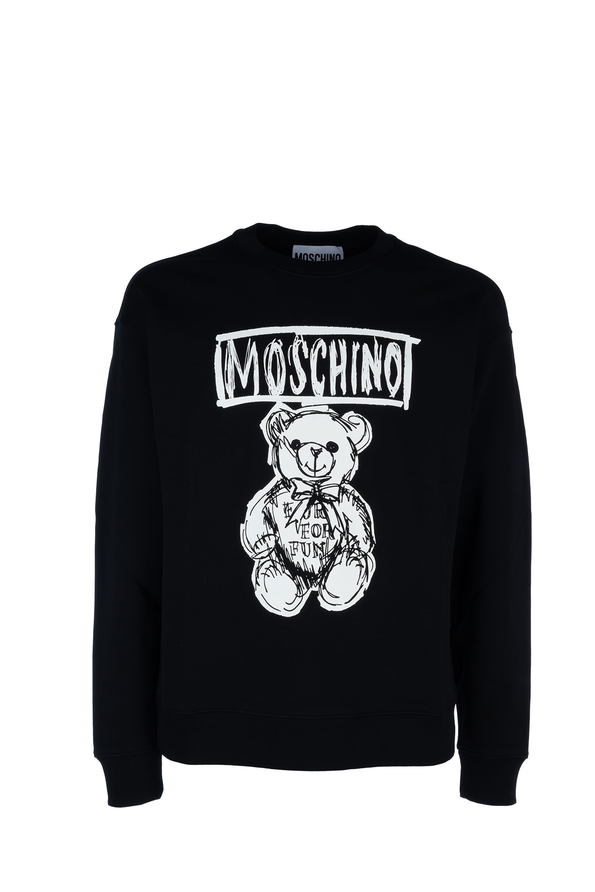 Shop Moschino Felpe In Fantasia Nero