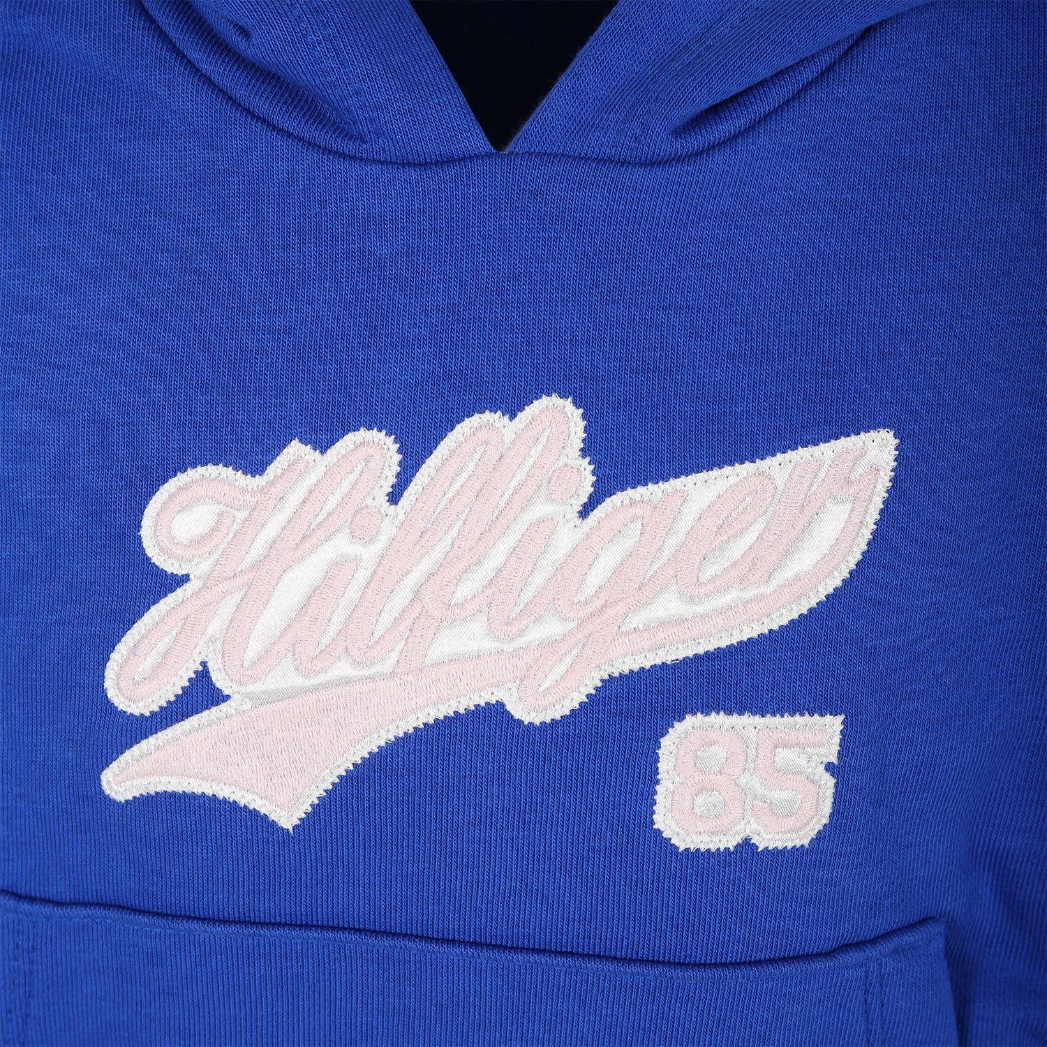 Shop Tommy Hilfiger Light Blue Sweatshirt For Girl With Logo Print