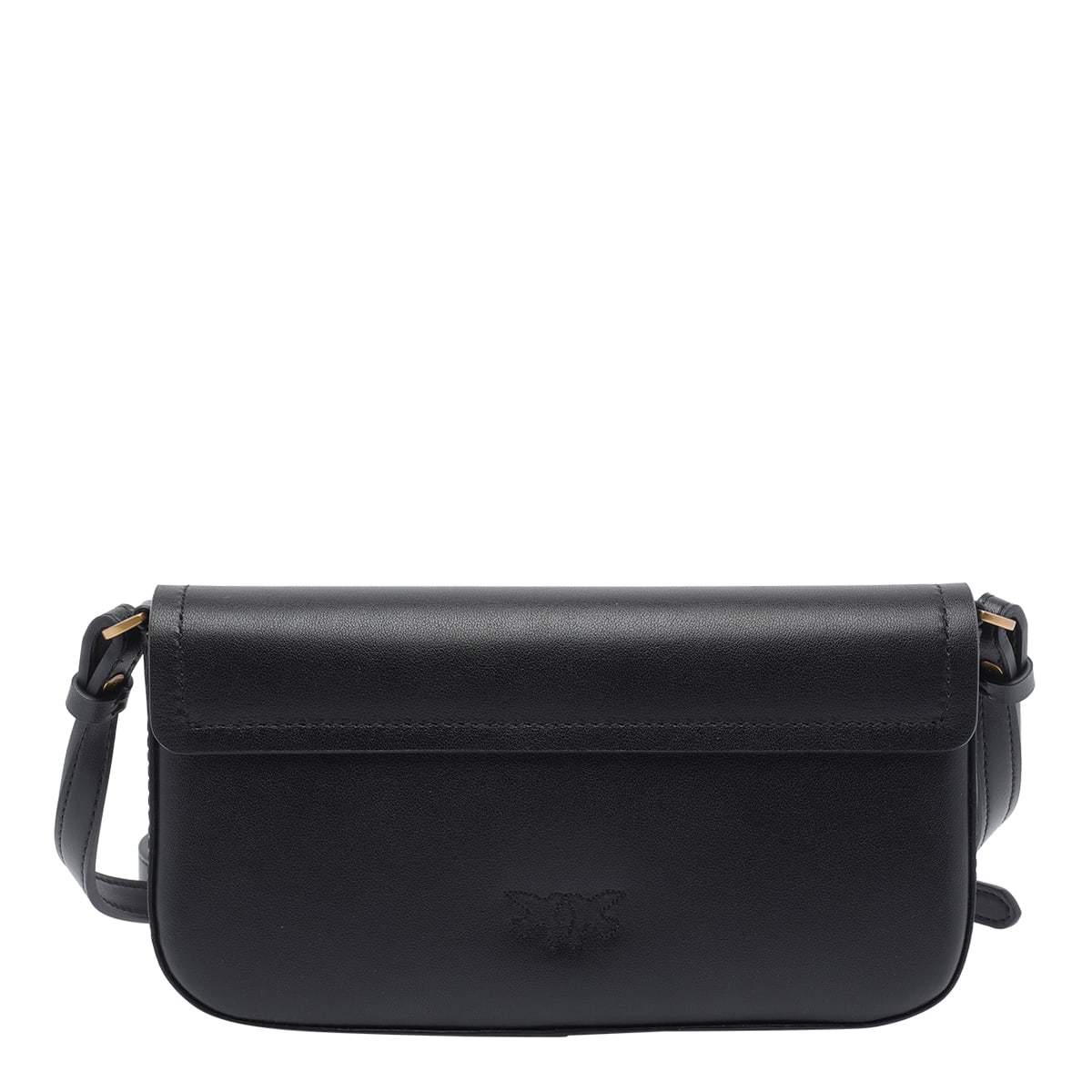 Pinko Mini Leather Crossbody Bag In Black