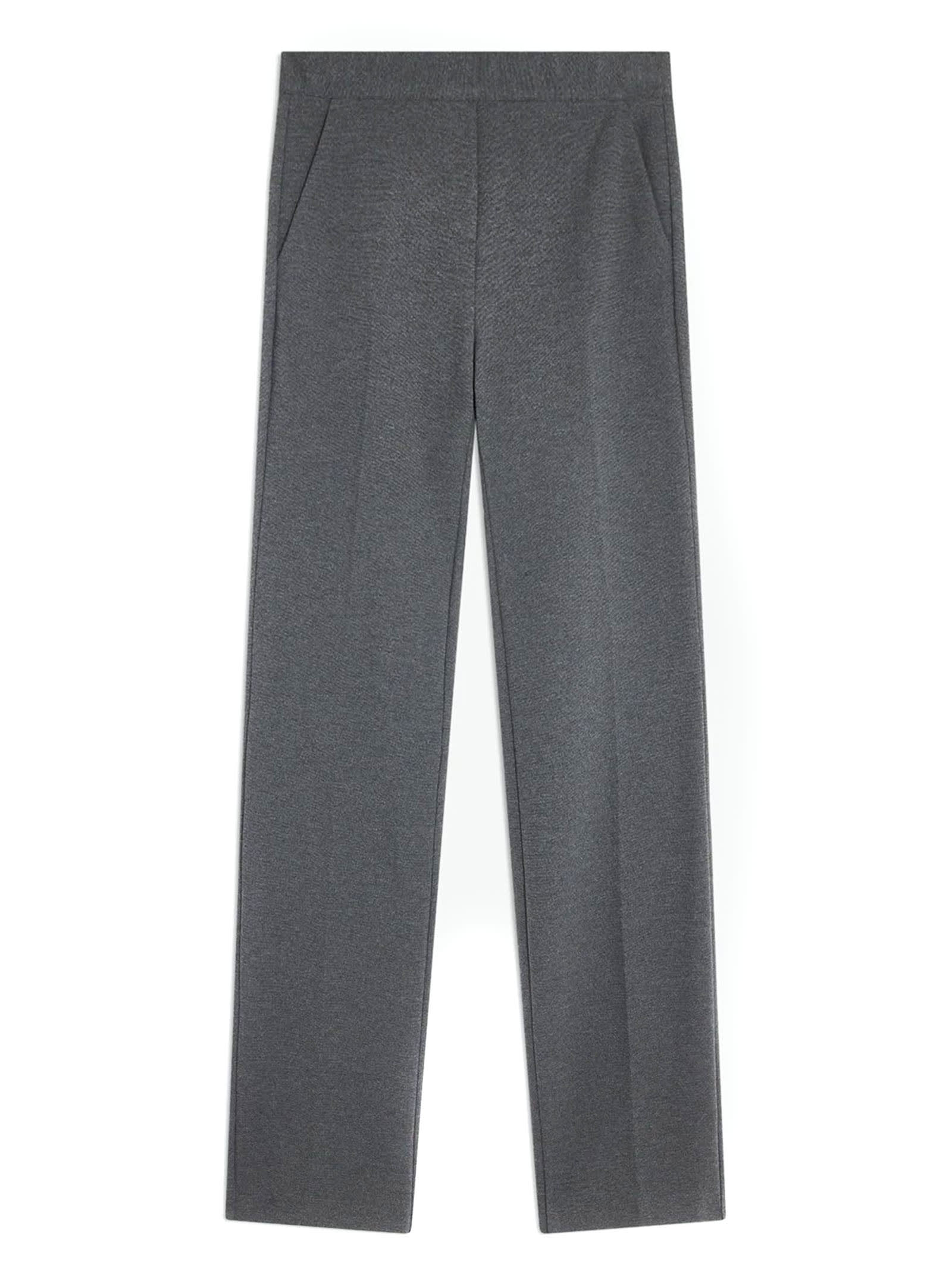 Shop Semicouture Milano Stitch Trumpet Trousers In Grey