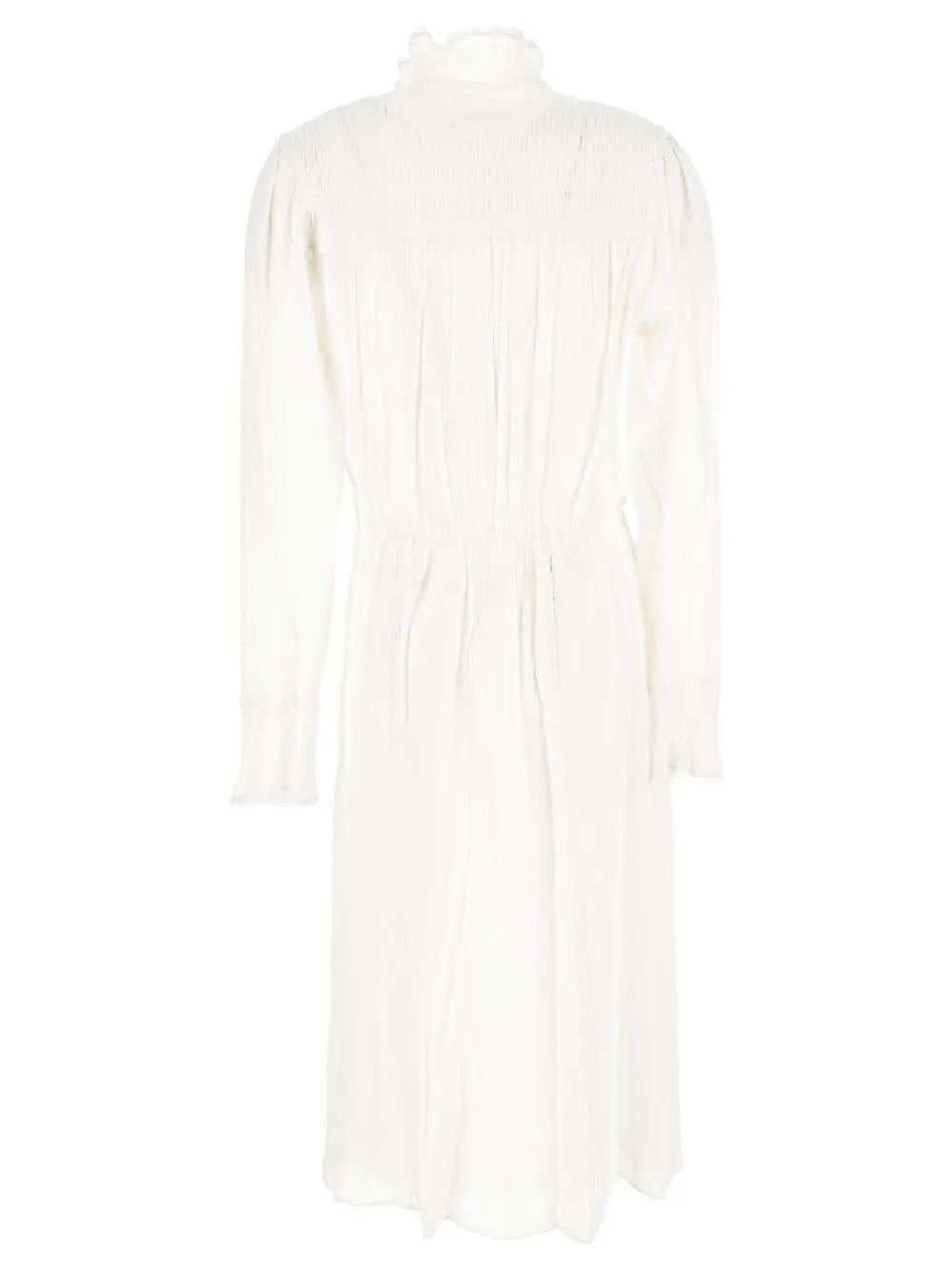 Shop Marant Etoile Imany Midi Dress In Bianco