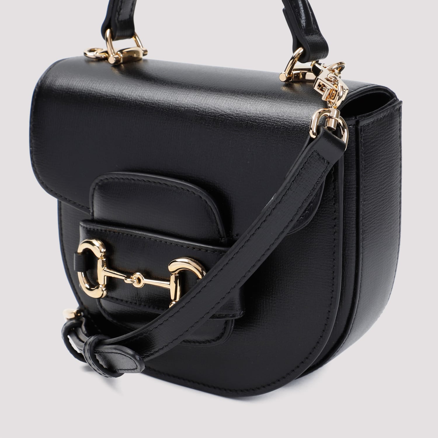 Shop Gucci Mini Horsebit 1955 Tote Bag In Black