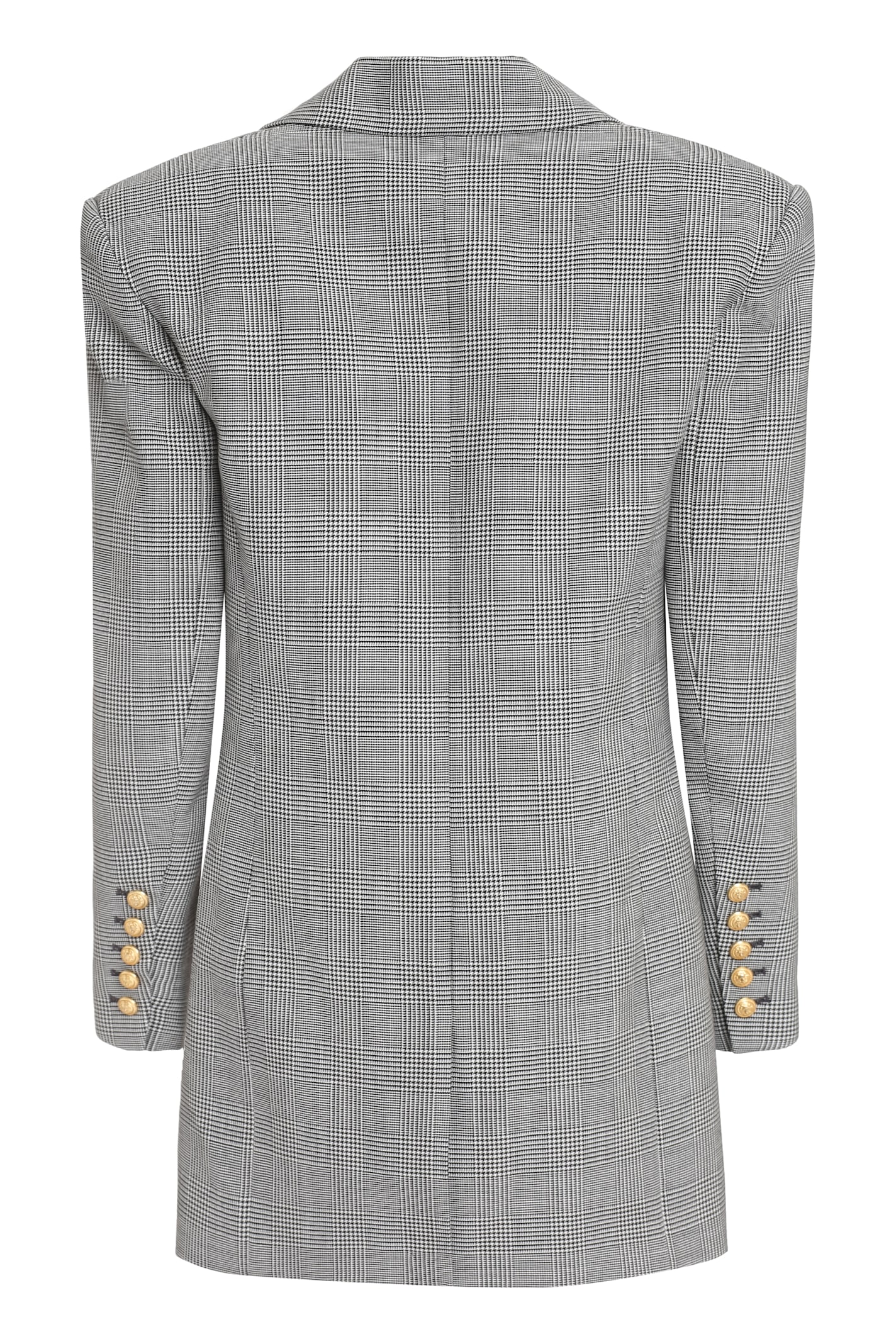 Balmain Single-breasted Wool Blazer In Grey