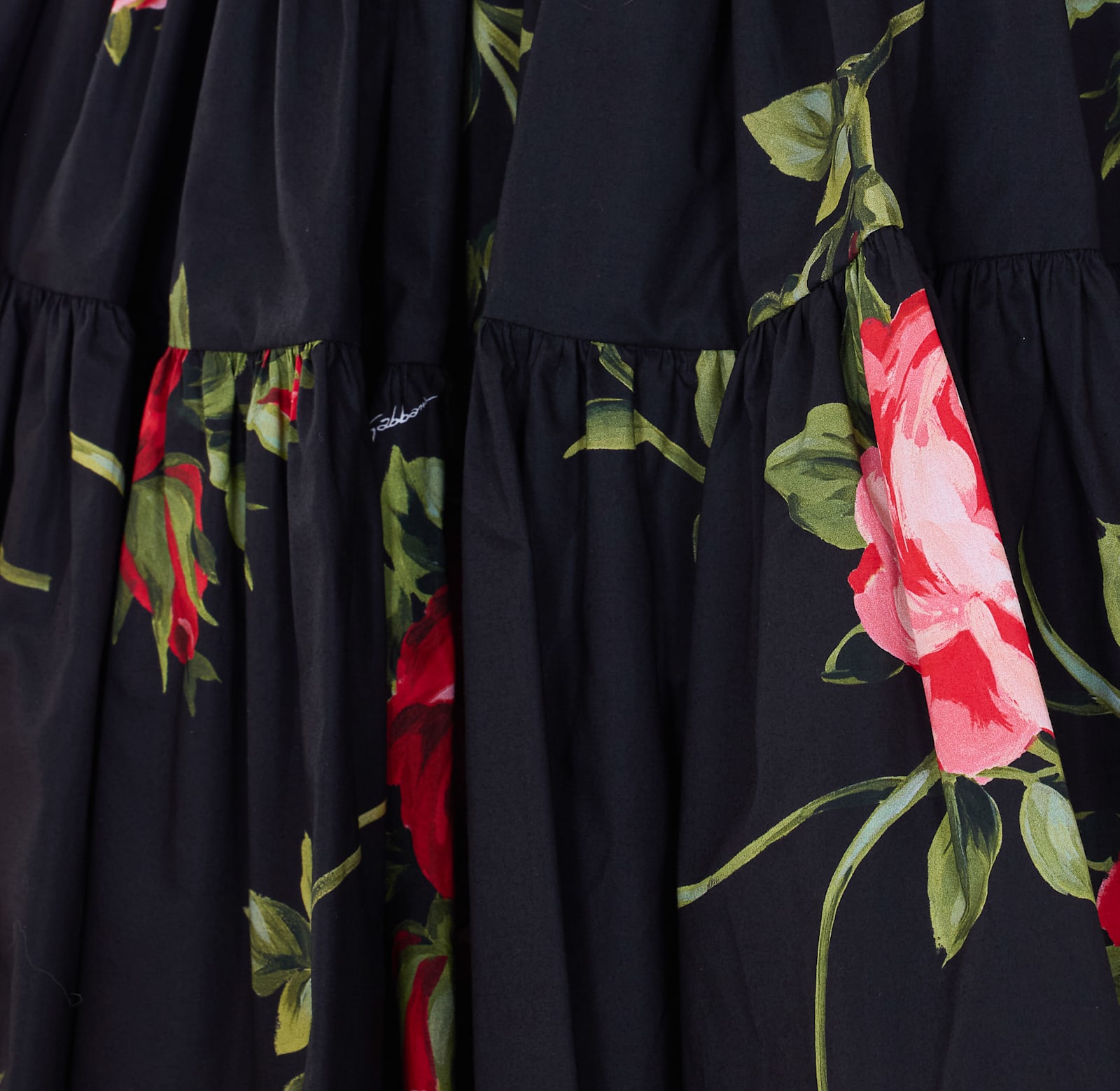 Dolce & Gabbana Black Mini Skirt With Floral Print Dolce E Gabbana