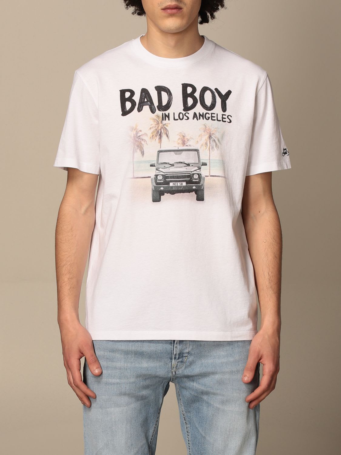 Mc2 Saint Barth T-shirt Mc2 Saint Barth Cotton T-shirt With Bad Boy Print