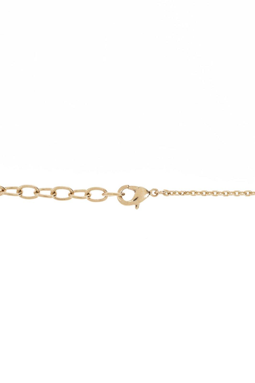 Ferragamo Asymmetric Gancini Pendant Necklace In Yellow