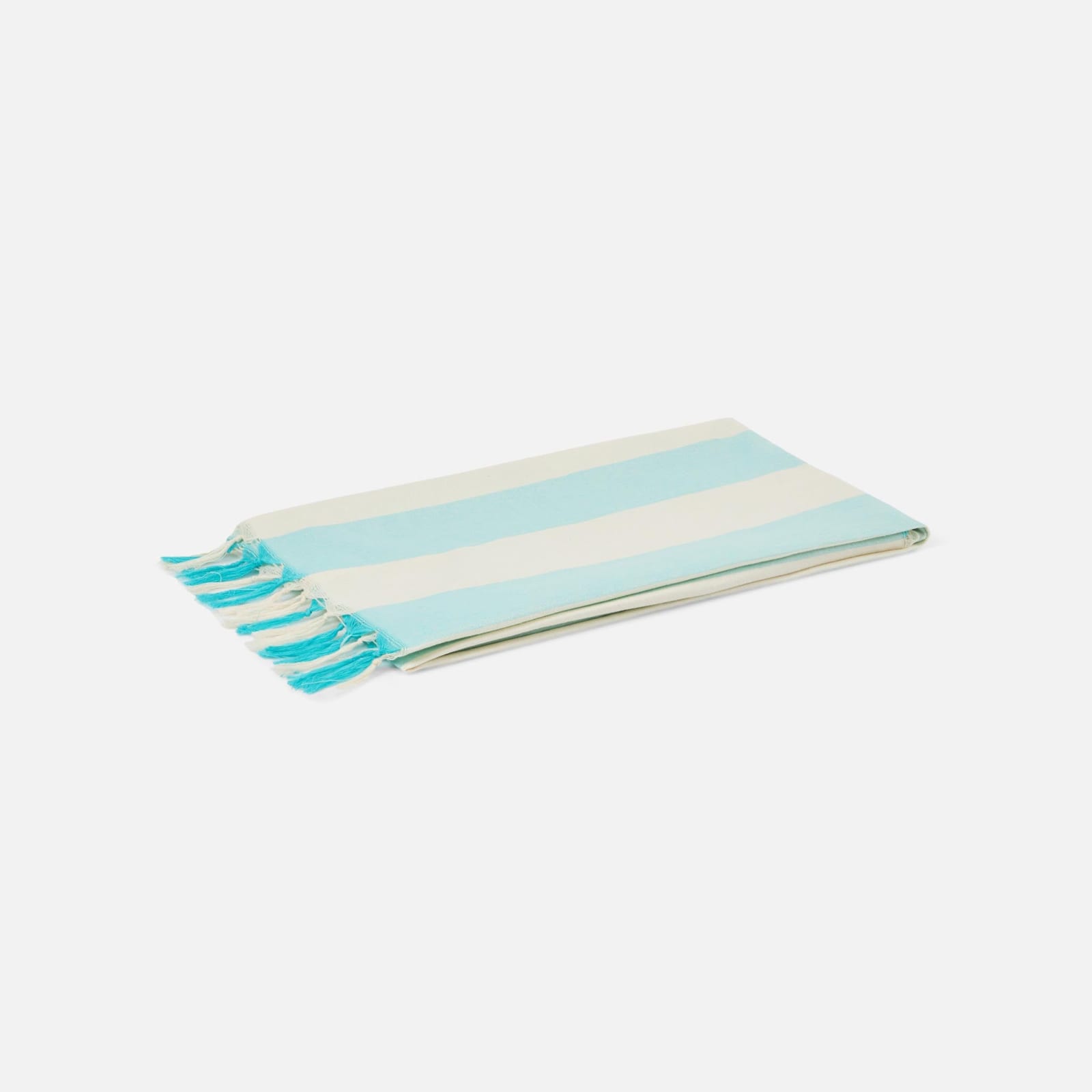 Shop Mc2 Saint Barth Fouta Lightweight With White And Water Green Stripes