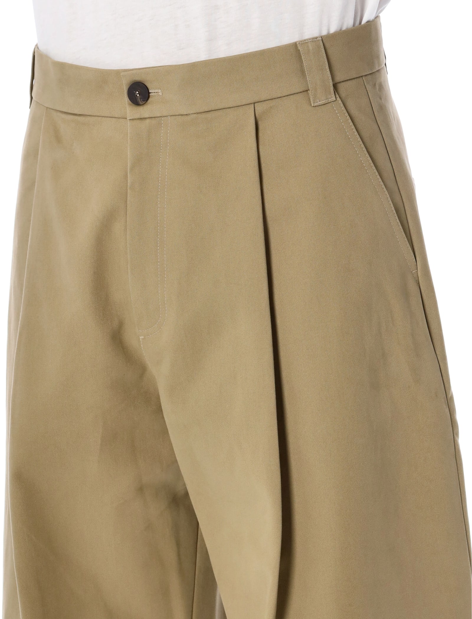 Shop Studio Nicholson Sorte Chino Pants In Tan