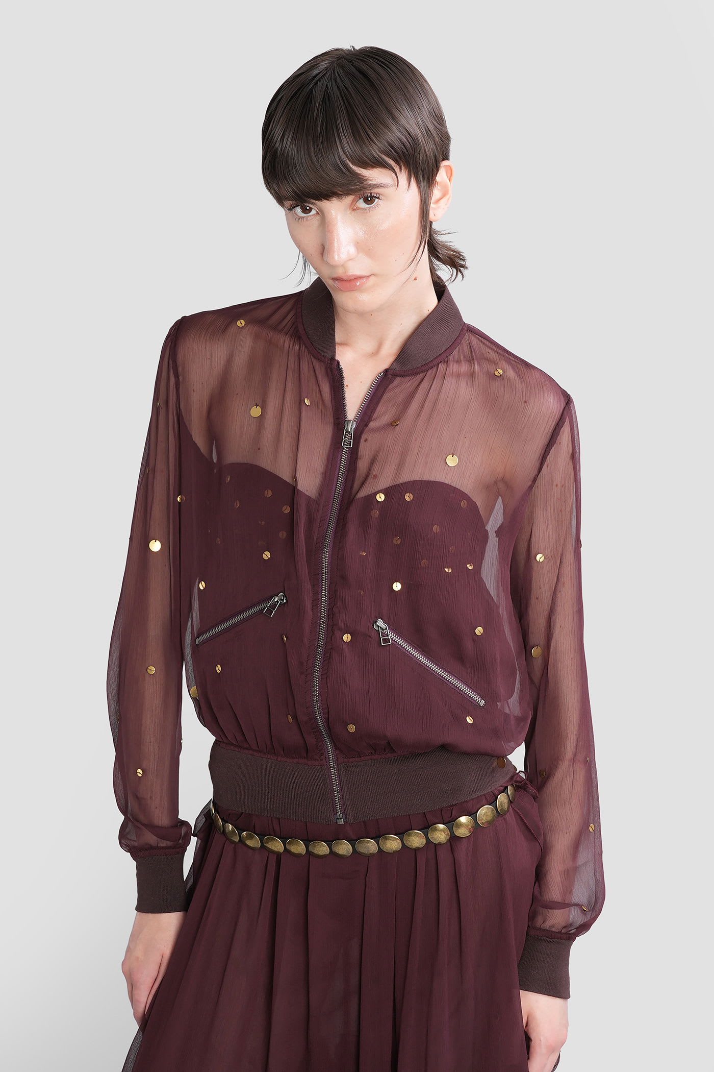 Amelie Casual Jacket In Brown Polyester