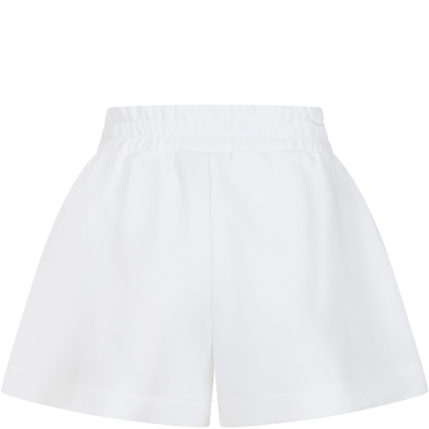Shop Fendi White Shorts For Girl With Micro Baguette
