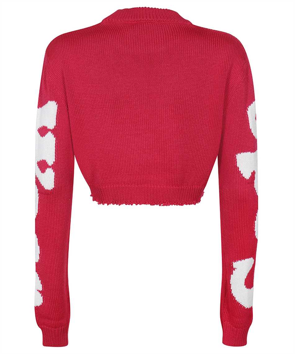 Shop Gcds Lointarsia Crew-neck Sweater In Fuchsia