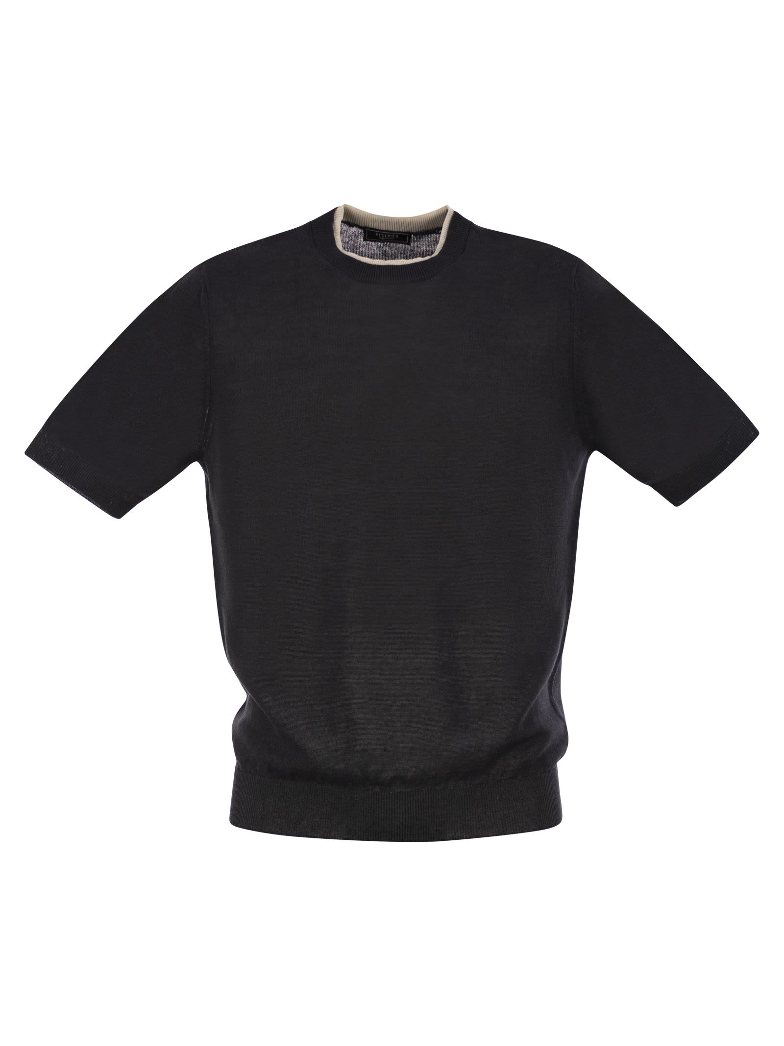 T-shirt In Linen And Cotton Yarn