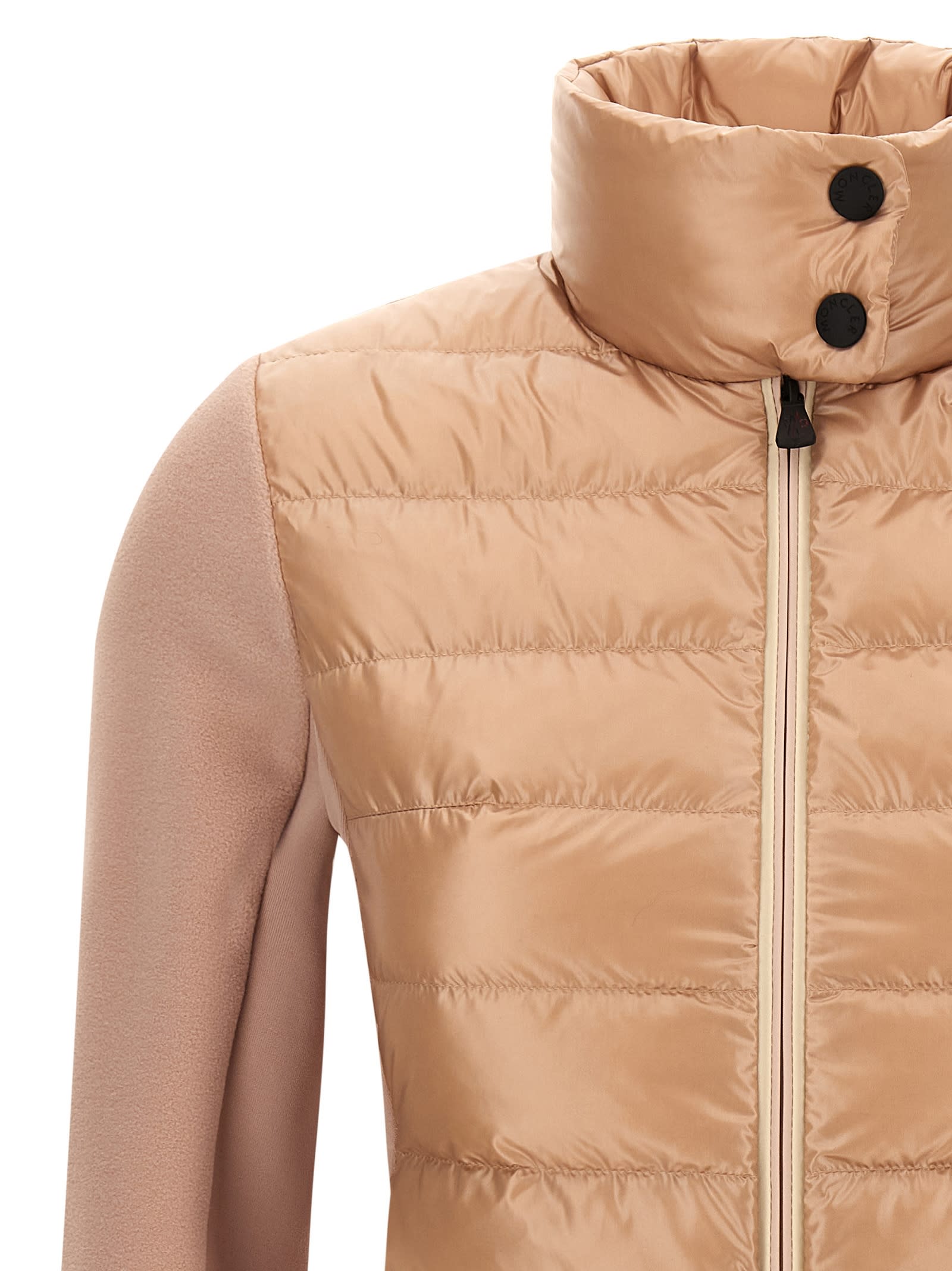 Moncler Grenoble Antiqued Stretch Polyester Jacket In Brown