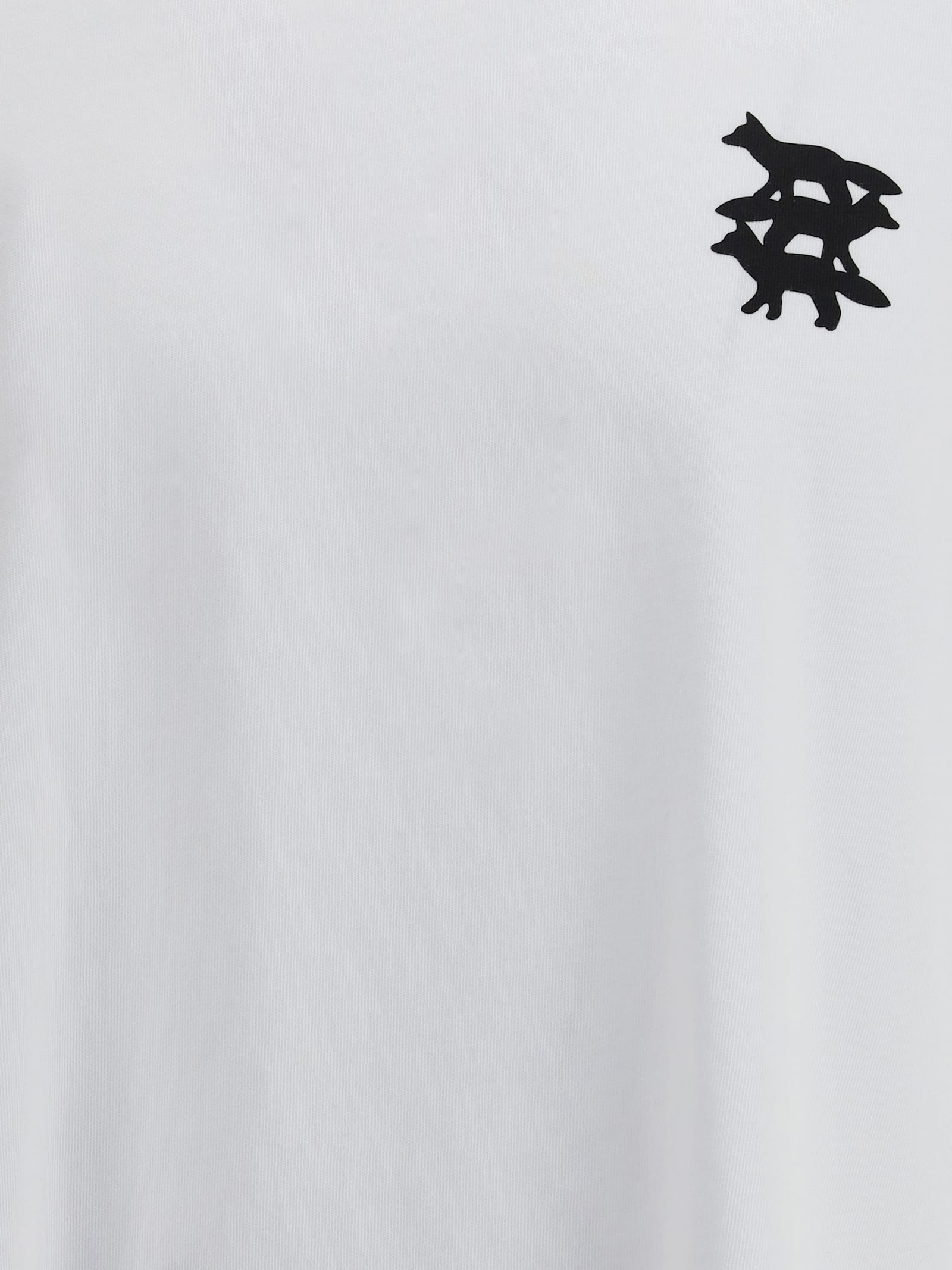 Maison Kitsuné Stunt Fox Oversized Fit T-shirt Clothing In White