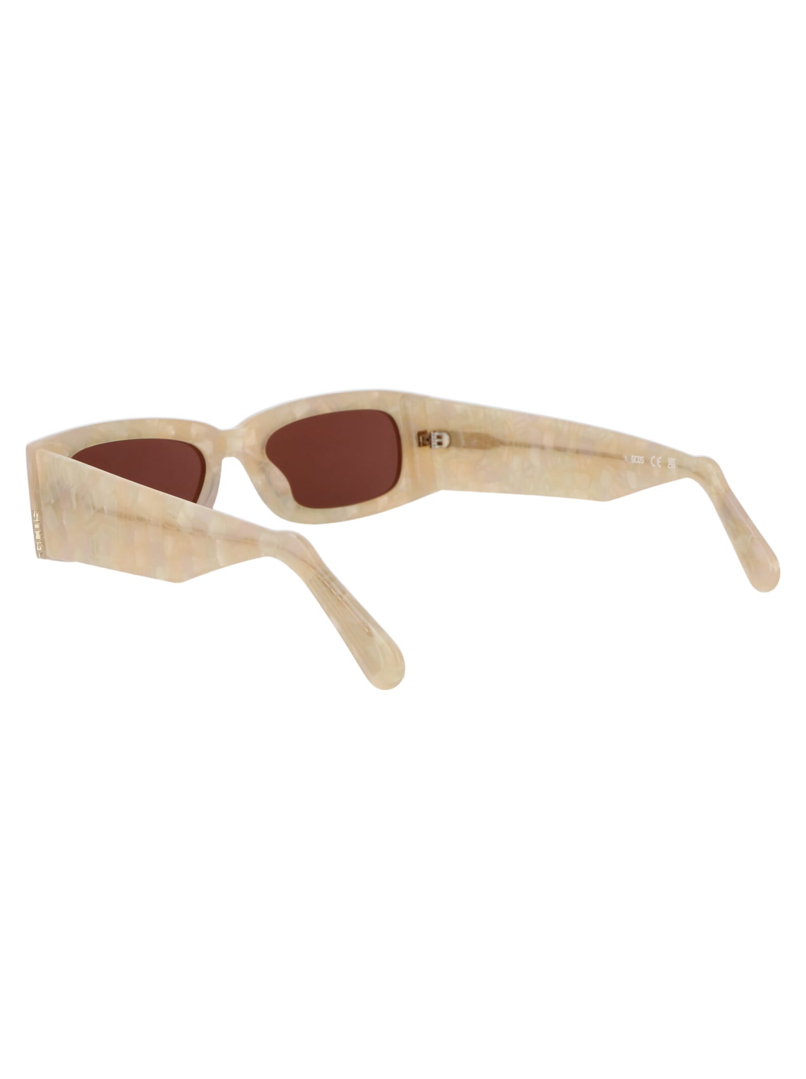 Shop Gcds Gd0020 Sunglasses In 25s Avorio/bordeaux