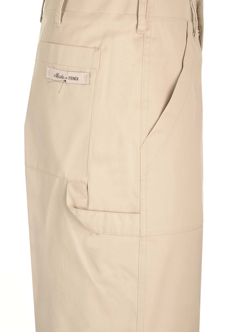 Shop Fendi Cargo Pants In Beige