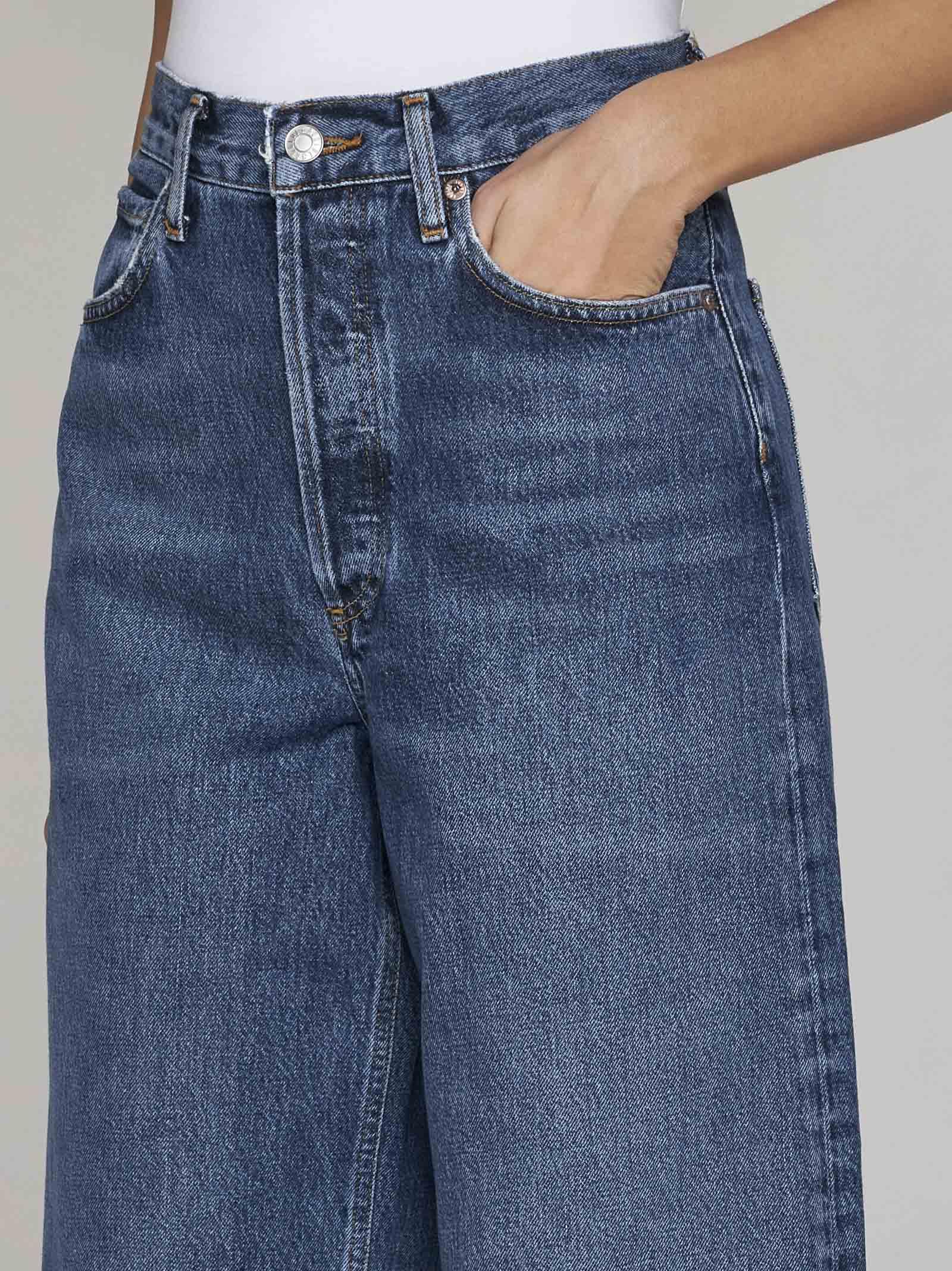 Agolde Dame High Rise Wide Leg Jeans In Control In Control (dk Ind)