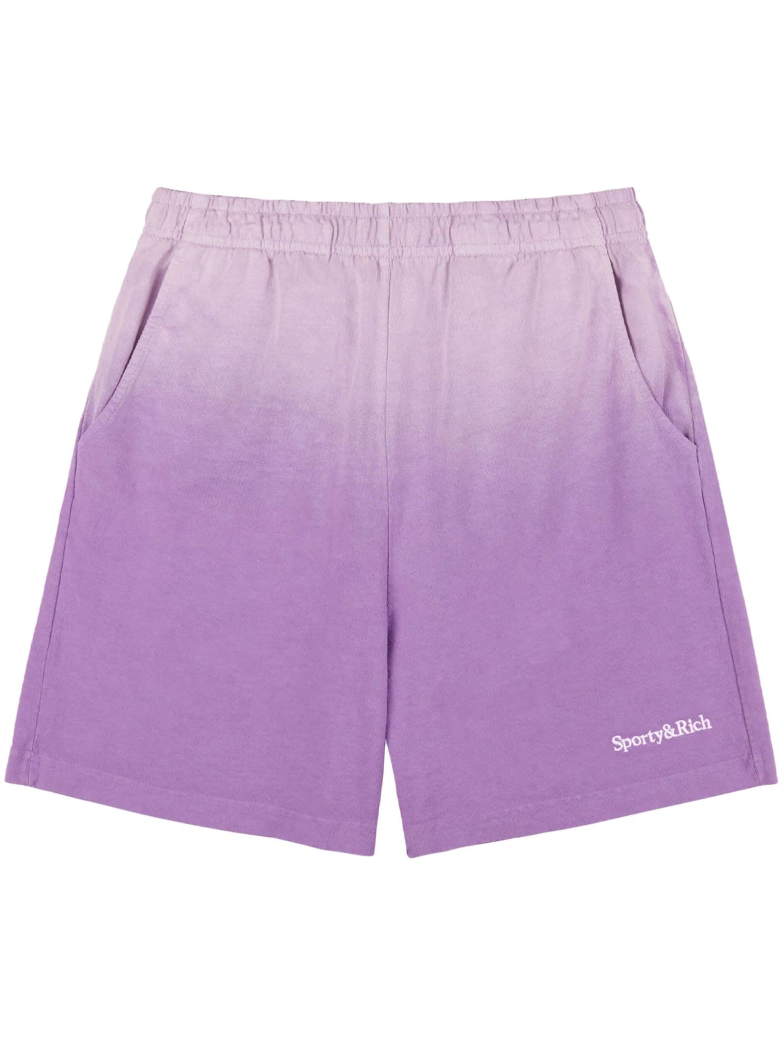 Serif Logo Embroidered Gym Shorts