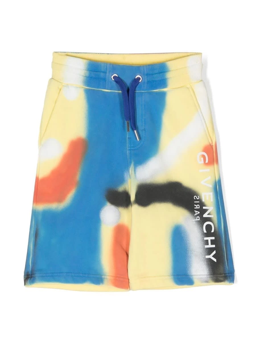 Givenchy Multicolor Bermuda Shorts Side Logo In Multicolour