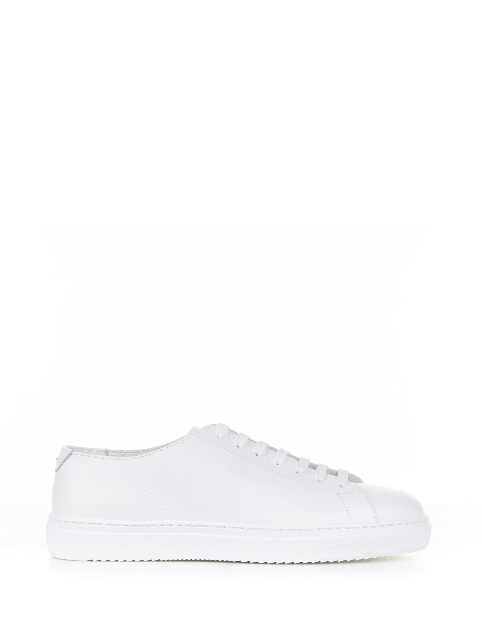 Barrett White Woven Leather Sneaker In Bianco
