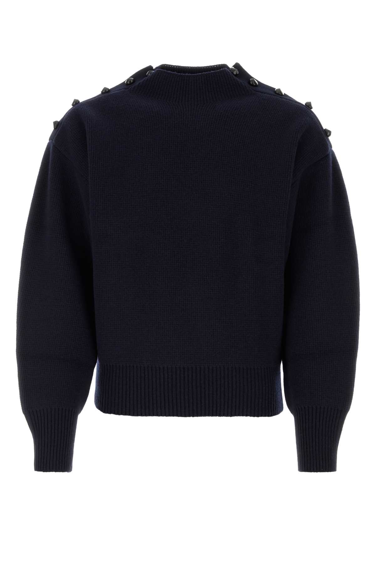 Midnight Blue Wool Blend Sweater