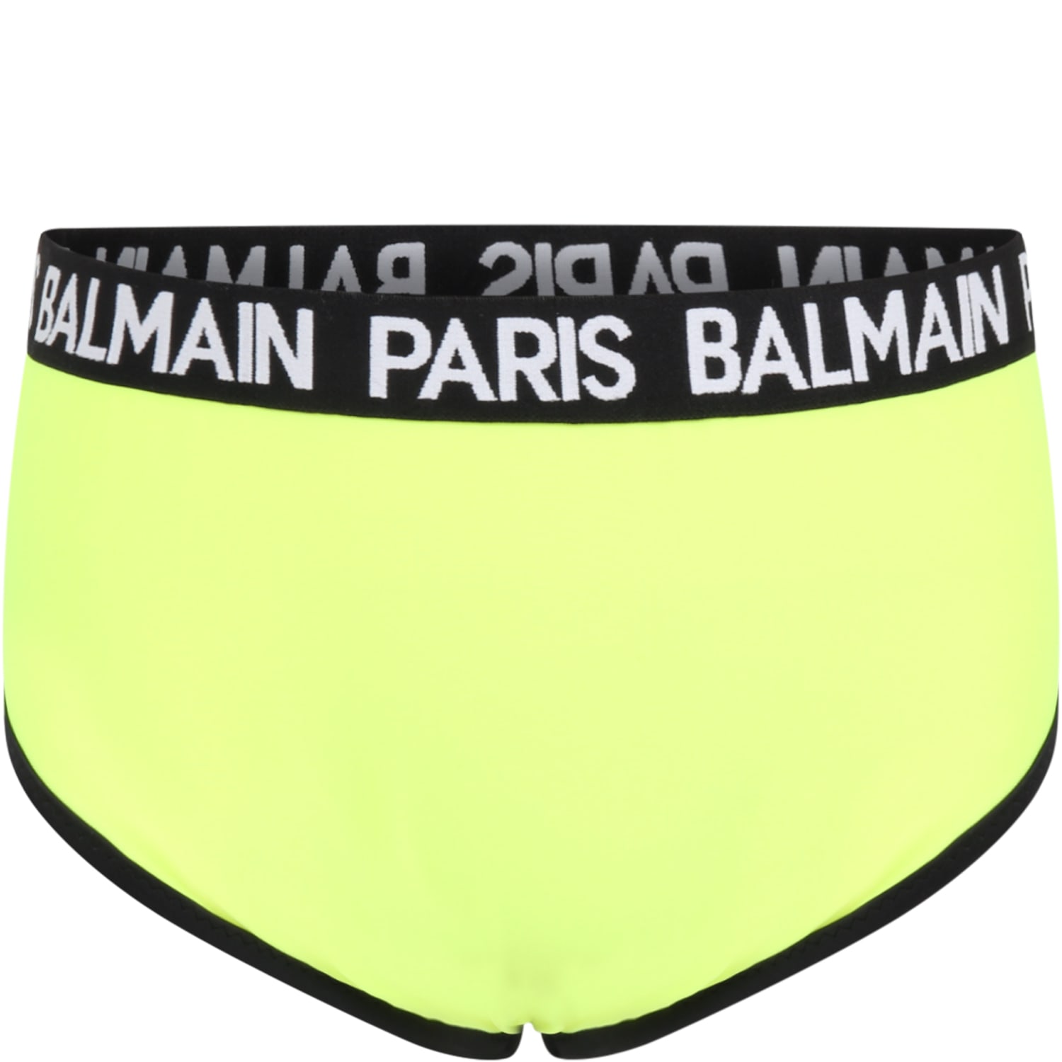Balmain Neon Yellow Swimsuit For Boy With Logos