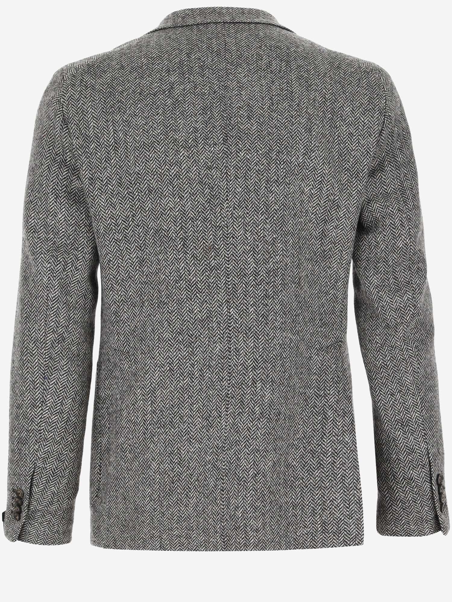 Shop Tagliatore Single-breasted Wool Jacket In Grey