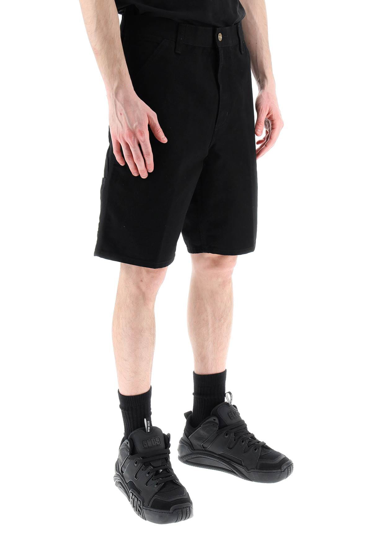 Carhartt Regular Waist Relaxed Fit Single Knee Shorts In Black