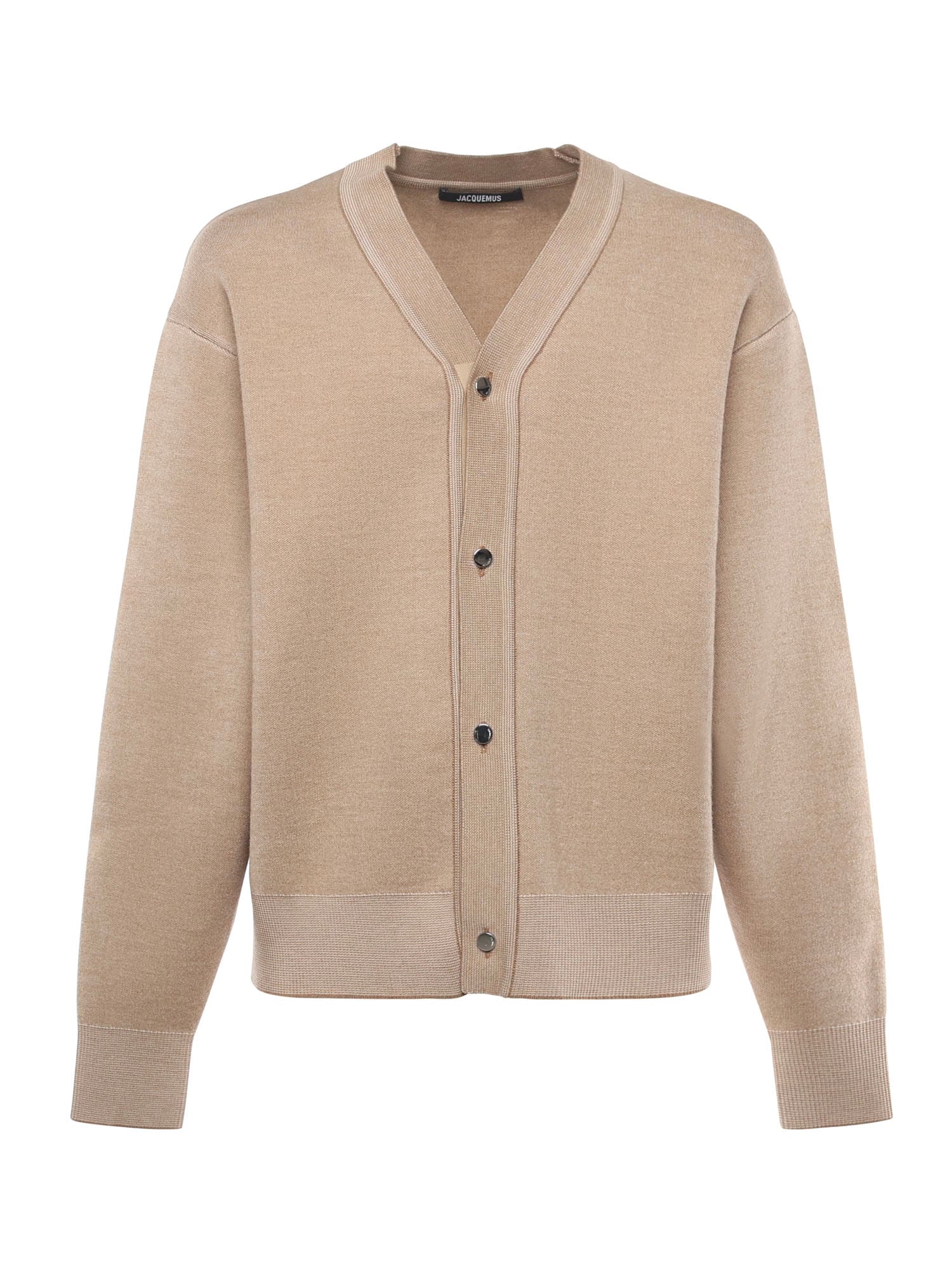 Jacquemus Le Cardigan Doppio Wool Blend Cardigan In Brown