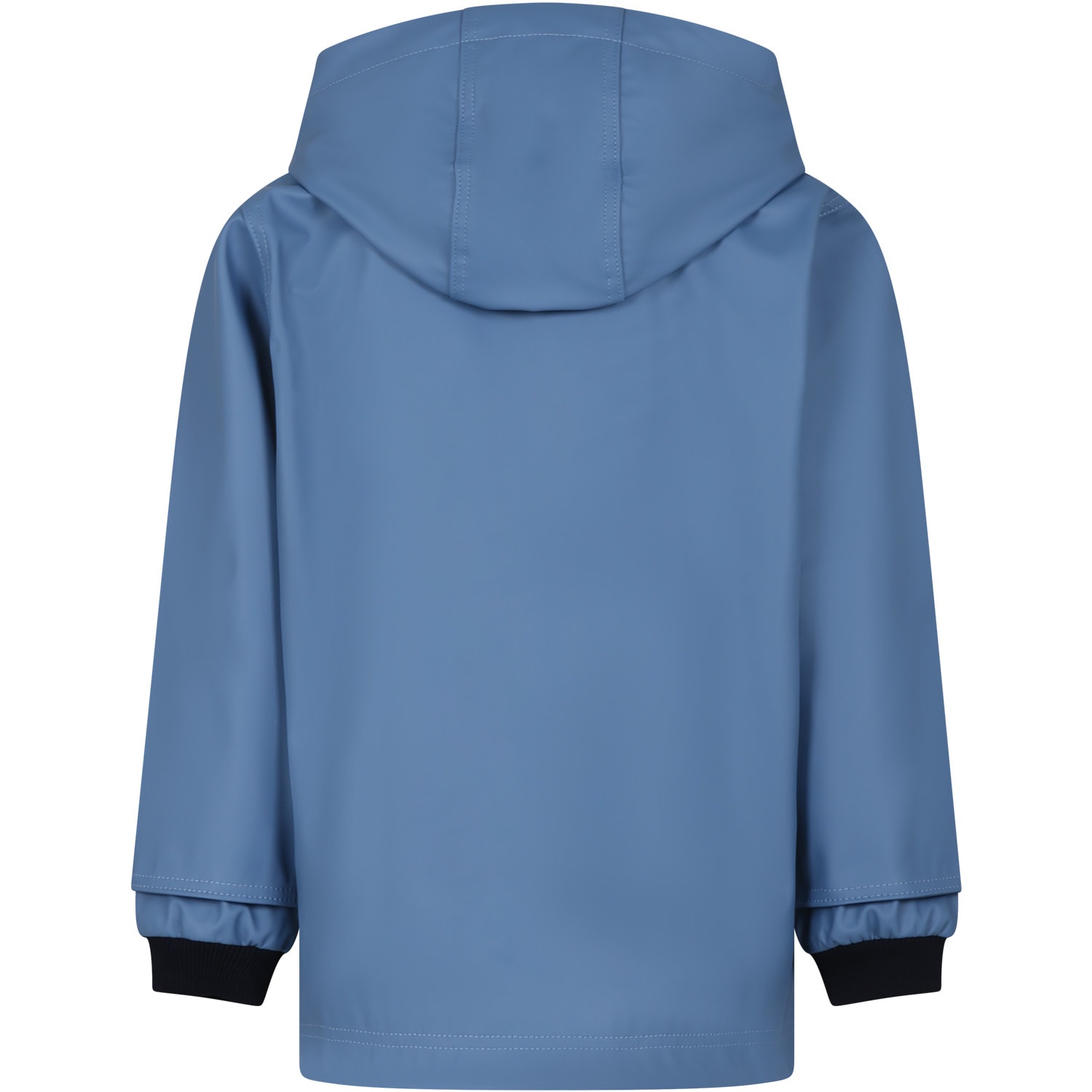 Shop Petit Bateau Light Blue Raincoat For Boy