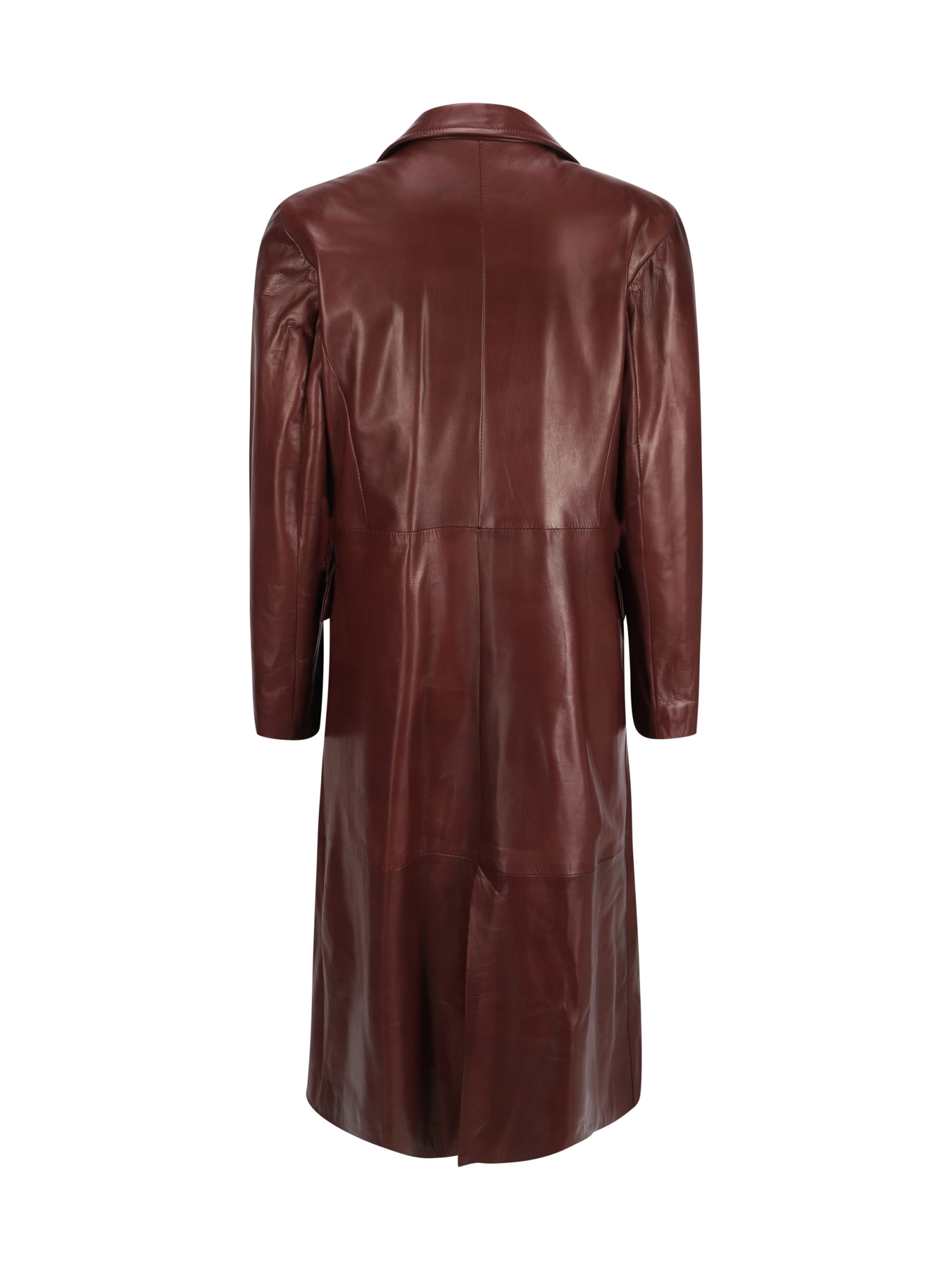 Shop Salvatore Santoro Coat In Bordeaux