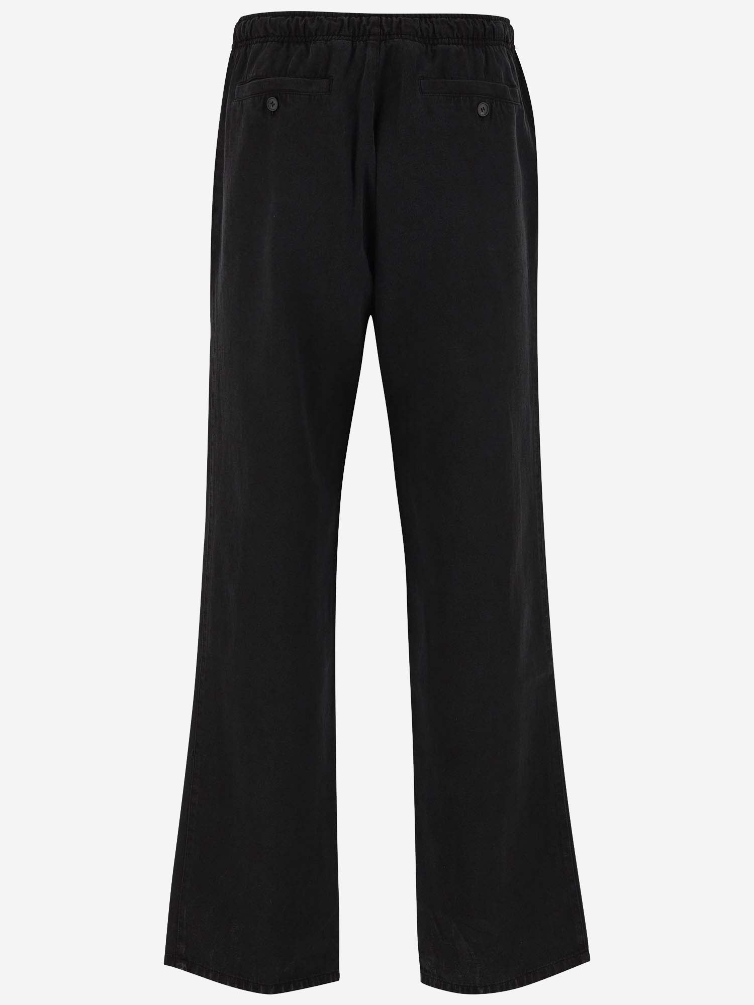 Shop Palm Angels Cotton Blend Track Pants With Logo In Black