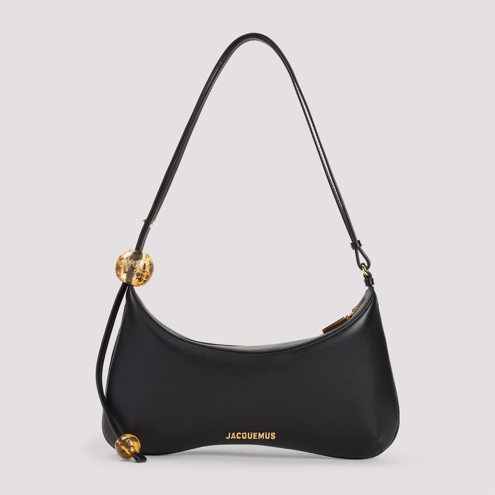 Jacquemus Women Black Top Zip Fastening Adjustable Shoulder Strap Internal Patch Pocket Contrast In Black