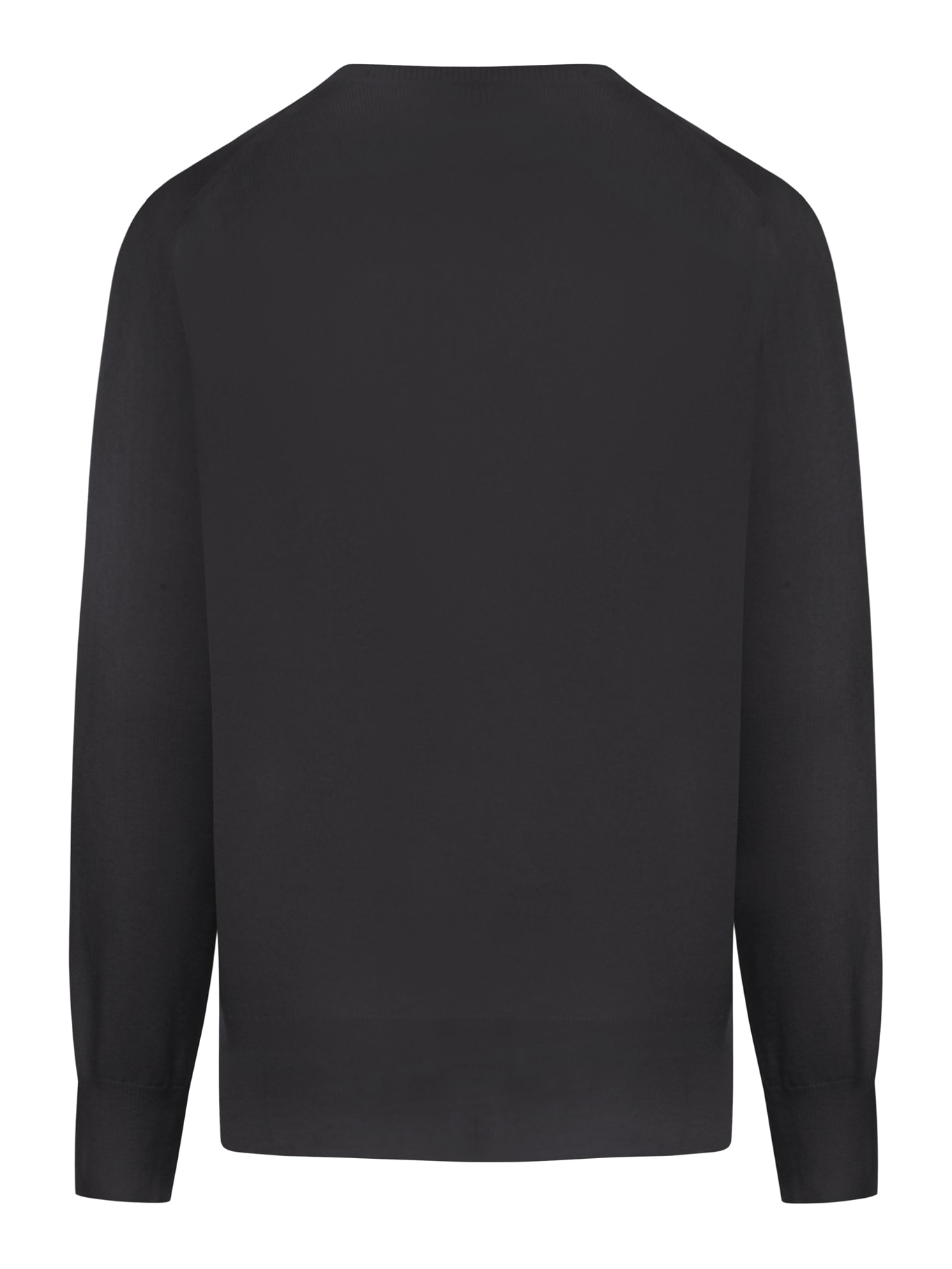 Shop Totême Crew-neck Silk Cashmere Knit In Black