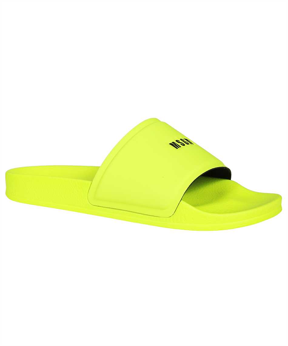 Msgm Slides With Logo In Yellow