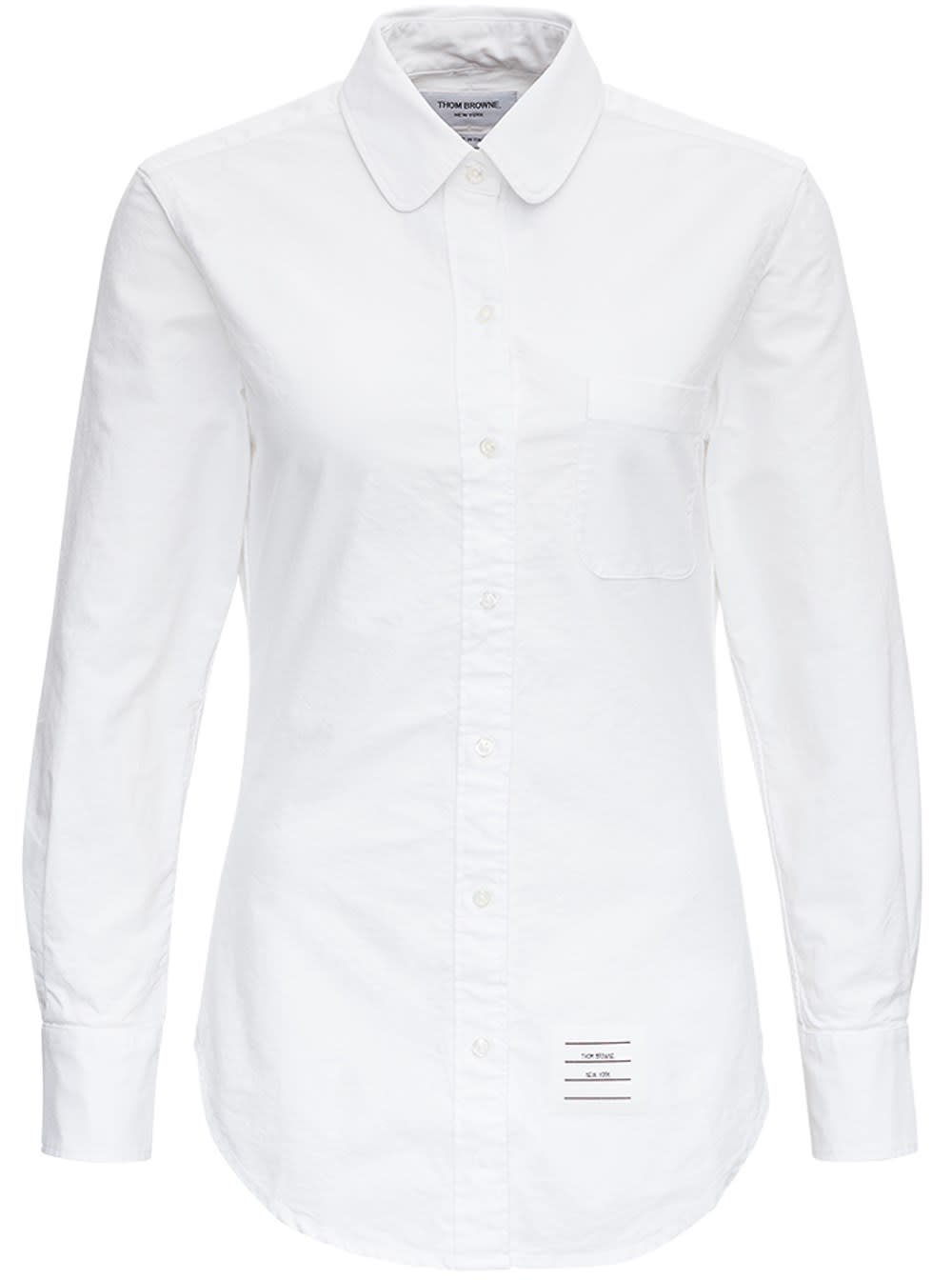 Thom Browne White Cotton Poplin Shirt