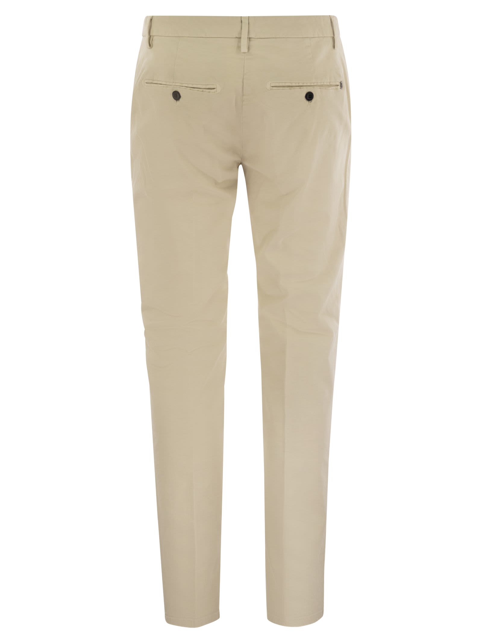 DONDUP SPIRITISSIMO - REGULAR CHINO TROUSERS IN LIGHT GABARDINE 