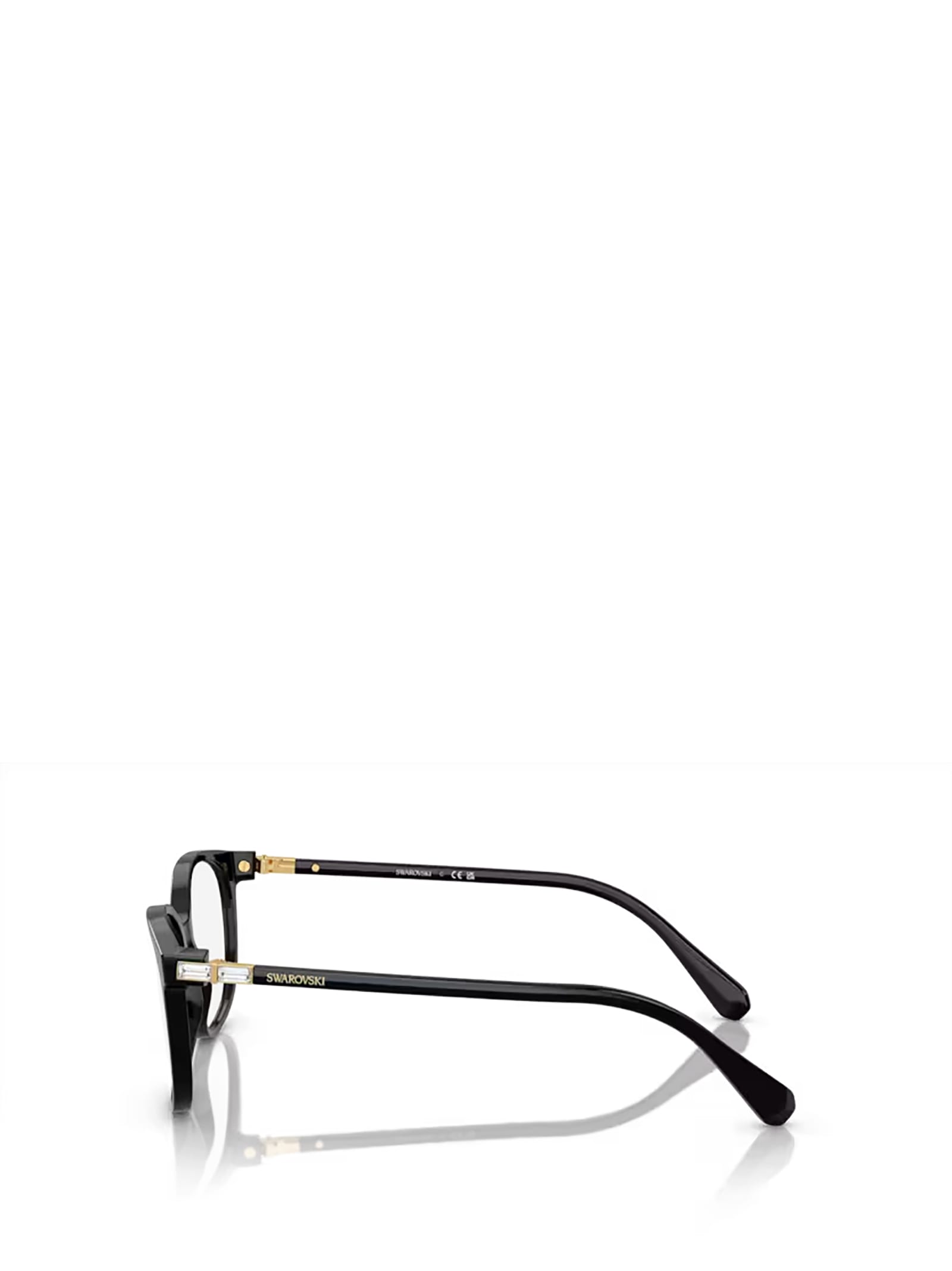 Shop Swarovski Sk2002 Solid Black Glasses