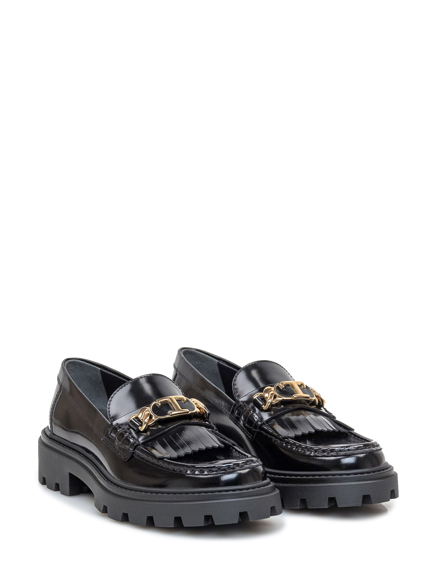 Shop Tod's Loafers In Nero