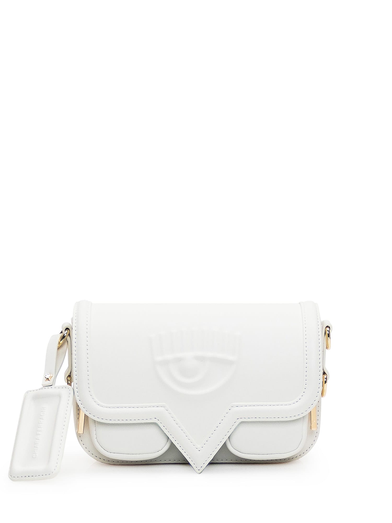 Shop Chiara Ferragni Eyelike Bag In White