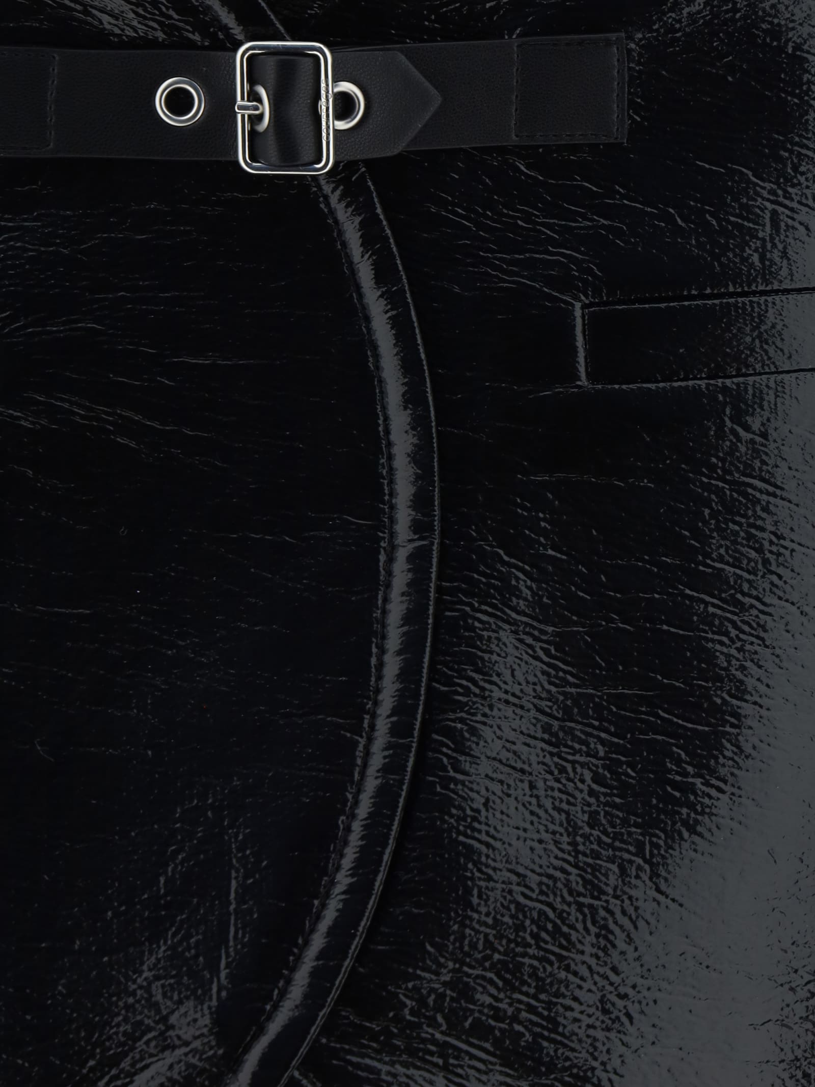 Shop Courrèges Miniskirt In Black