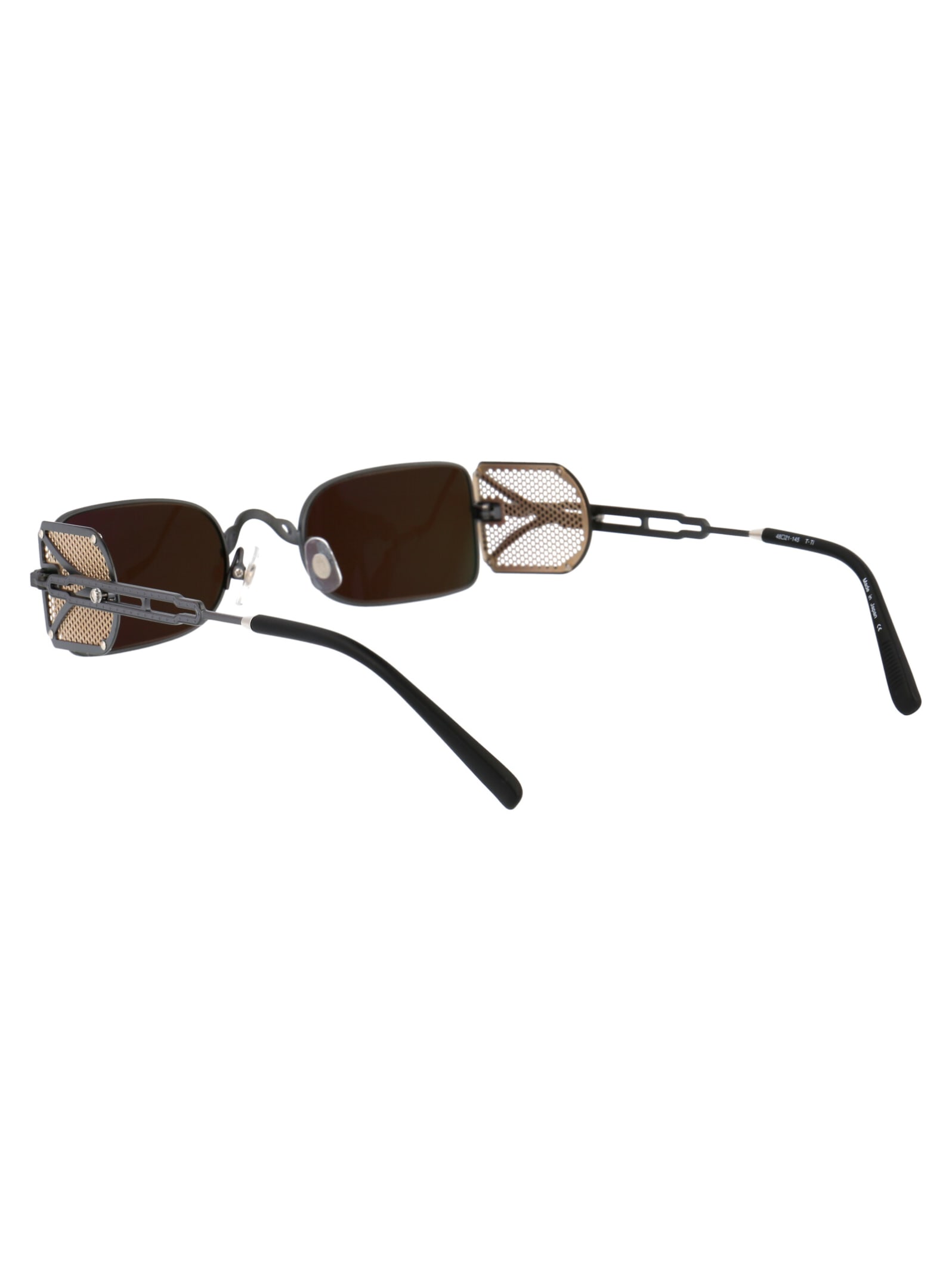 Shop Matsuda 10611h Sunglasses In Matte Black - Brushed Gold