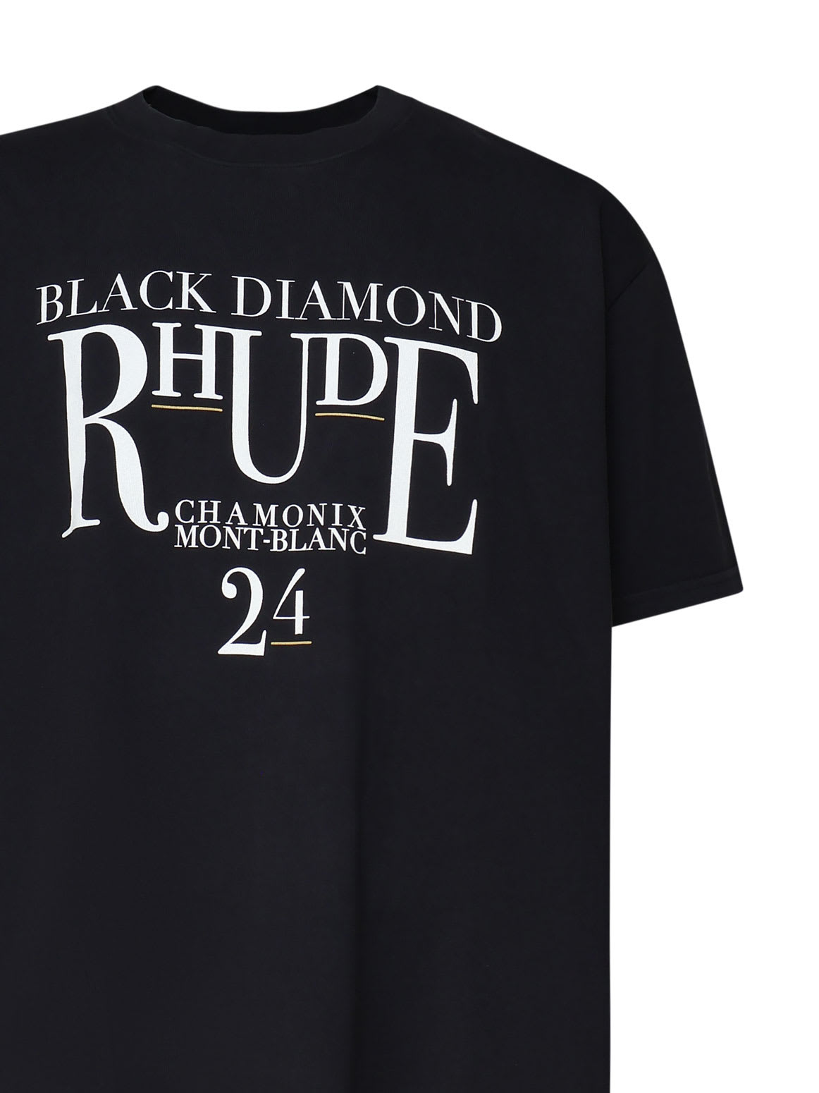 Shop Rhude Diamond T-shirt In Cotton In Black